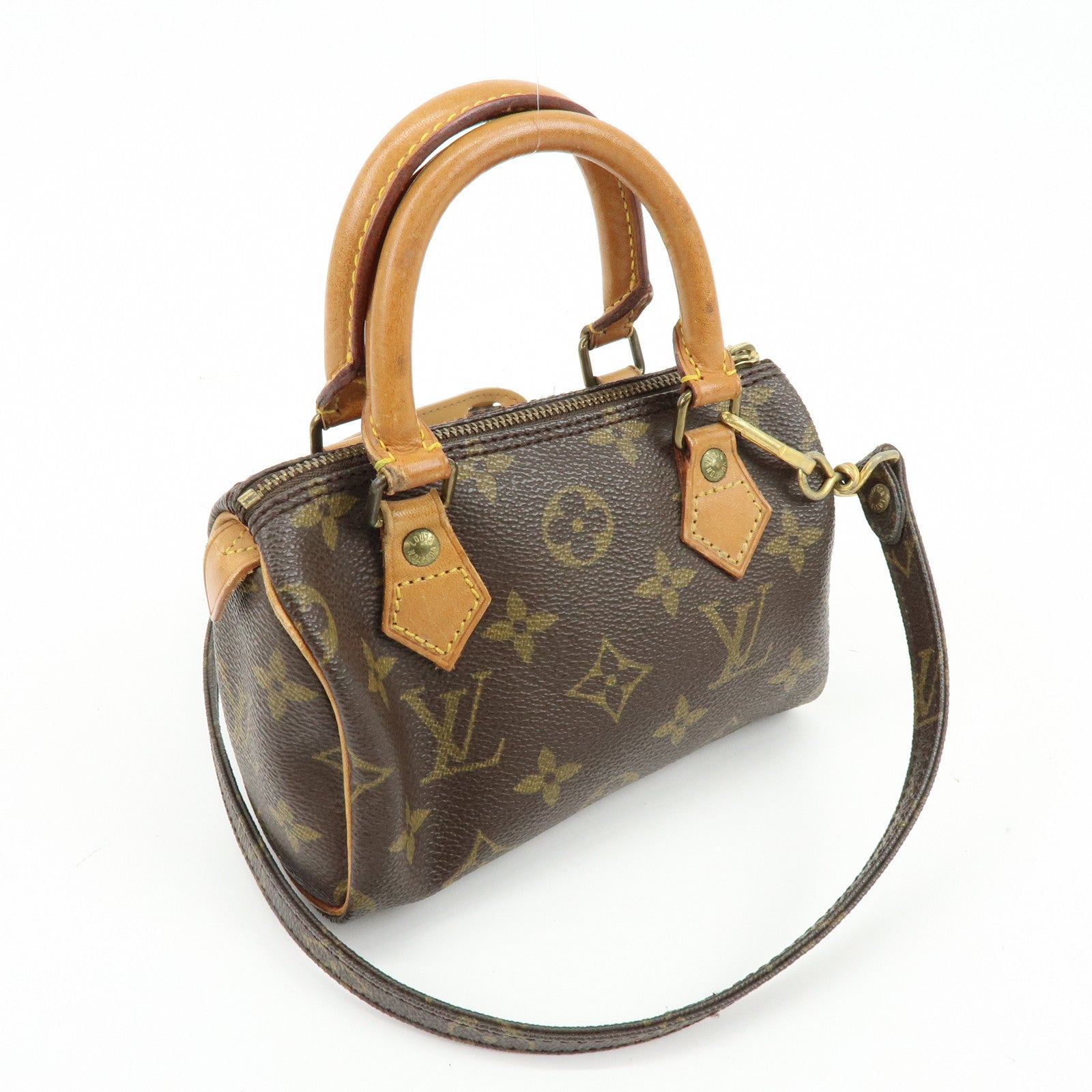 Louis Vuitton Monogram Mini Speedy Hand Bag Brown M41534 J75011 Lot