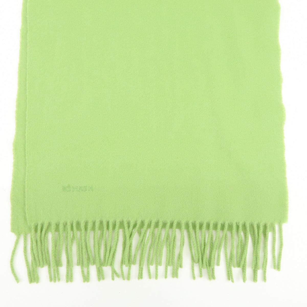 HERMES Cashmere 100% Scarf Shawl Stole Light Green