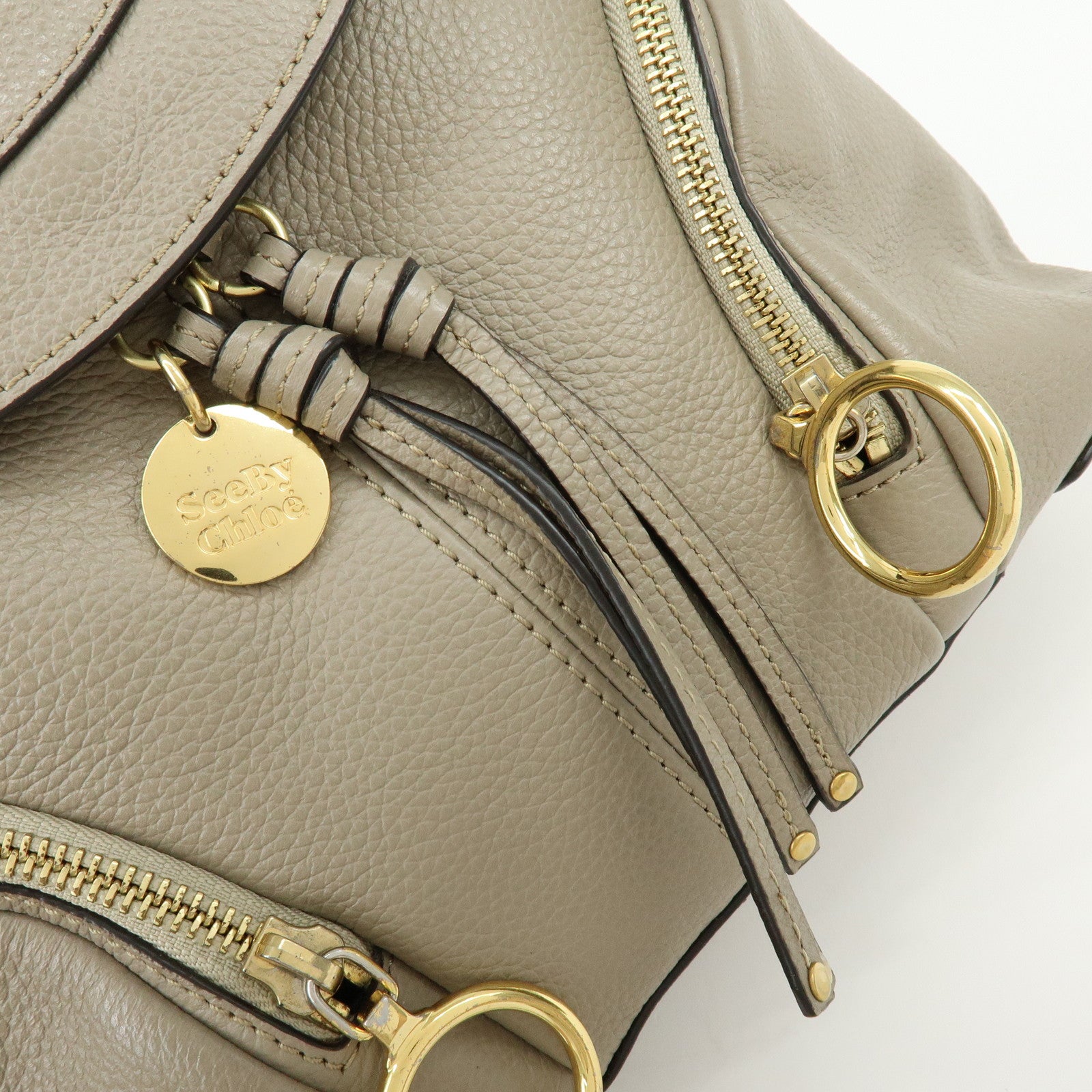 Chloe See By Chloe Olga 2Way Bag Mini Backpack Shoulder Bag Greige