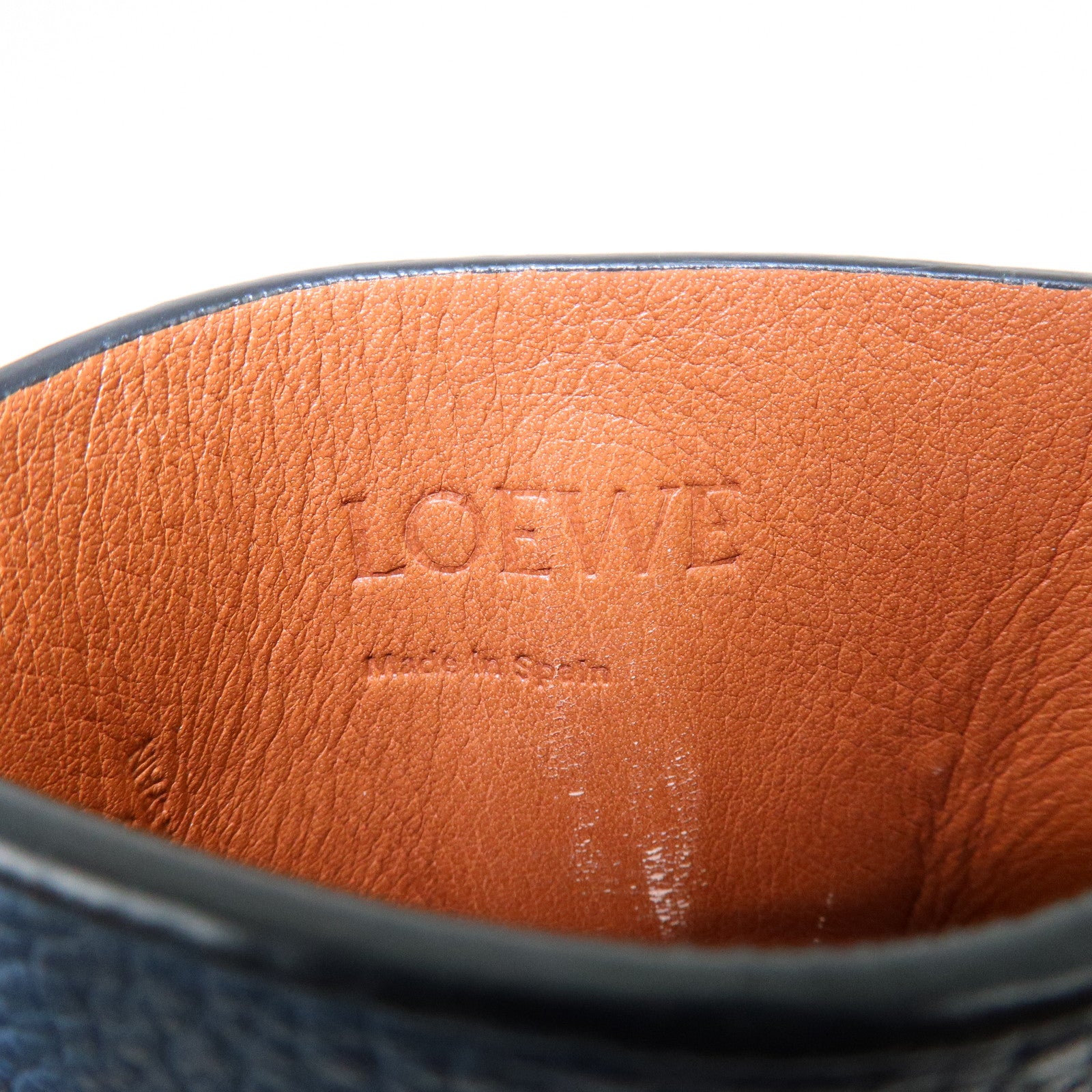 LOEWE Anagram Leather Mini Shoulder Bag Crossbody Bag Blue Brown