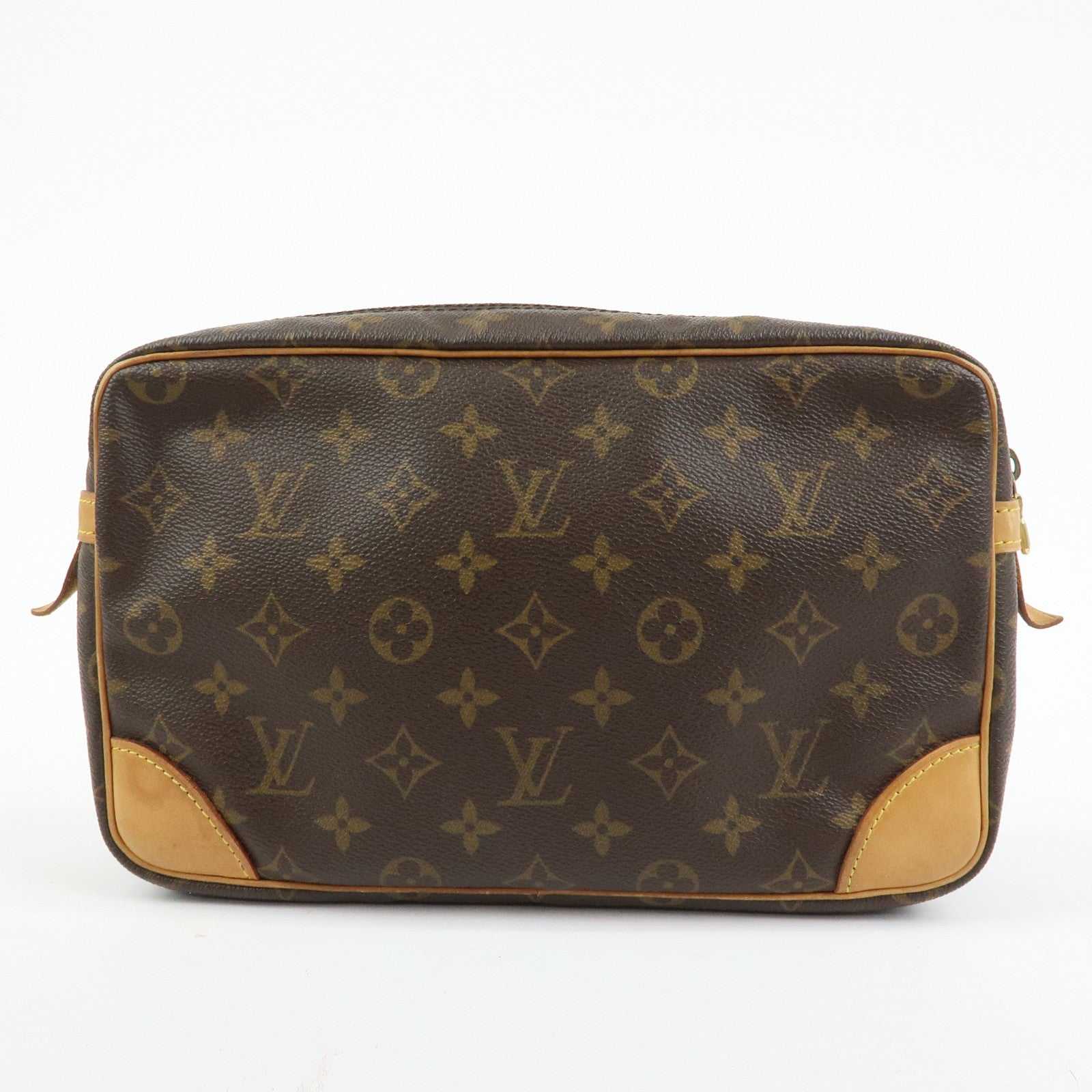 Louis Vuitton Monogram Compiegne 28 Pouch Clutch Bag Brown M51845