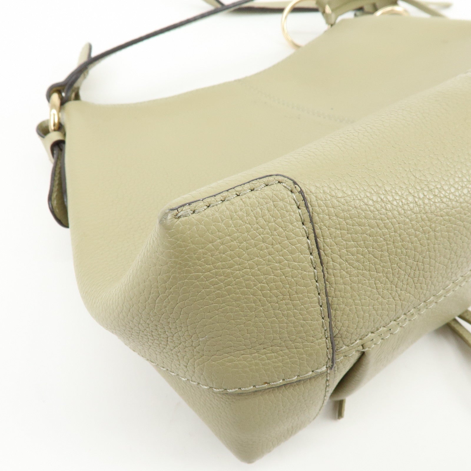Chloe See by Chloe Joan Leather Suede 2Way Hand Bag Shoulder Bag Beige