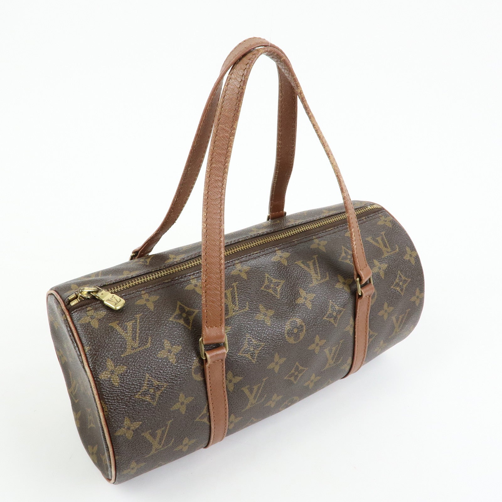 Louis Vuitton Monogram Papillon 30 Hand Bag Brown M51385