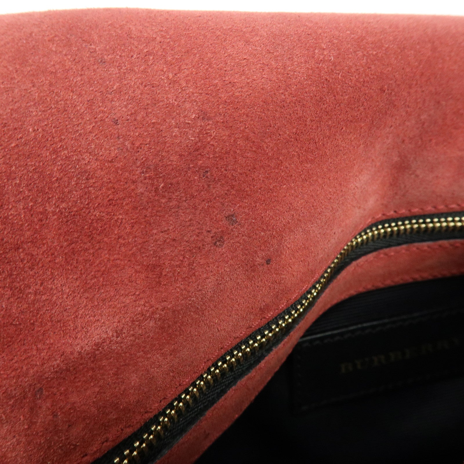 BURBERRY Leather Chain Shoulder Bag Clutch Bag Pink