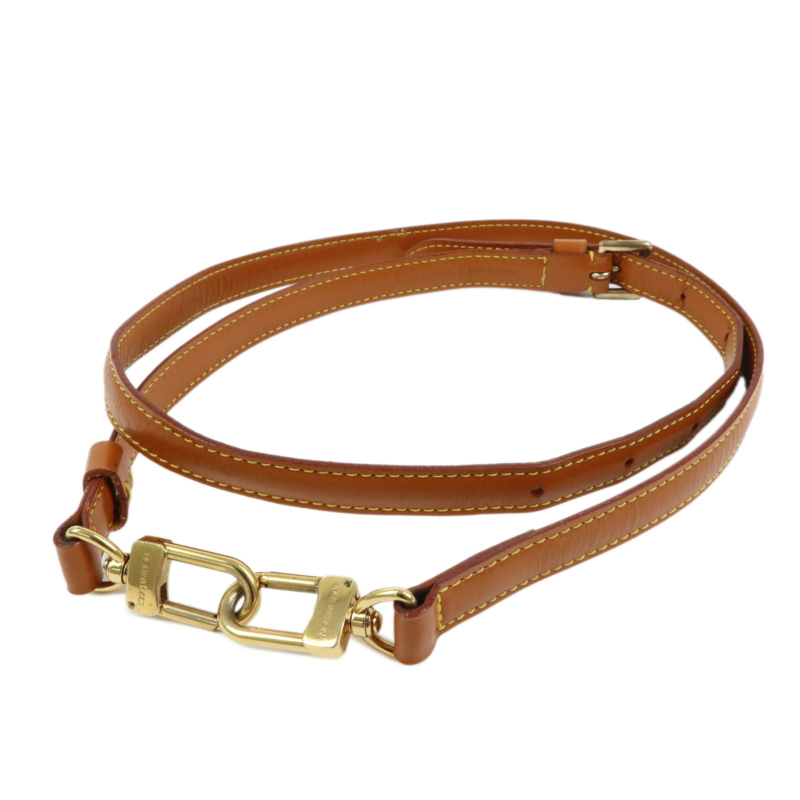 Louis Vuitton Adjustable Leather Shoulder Strap For Epi Bag Zipang Gold
