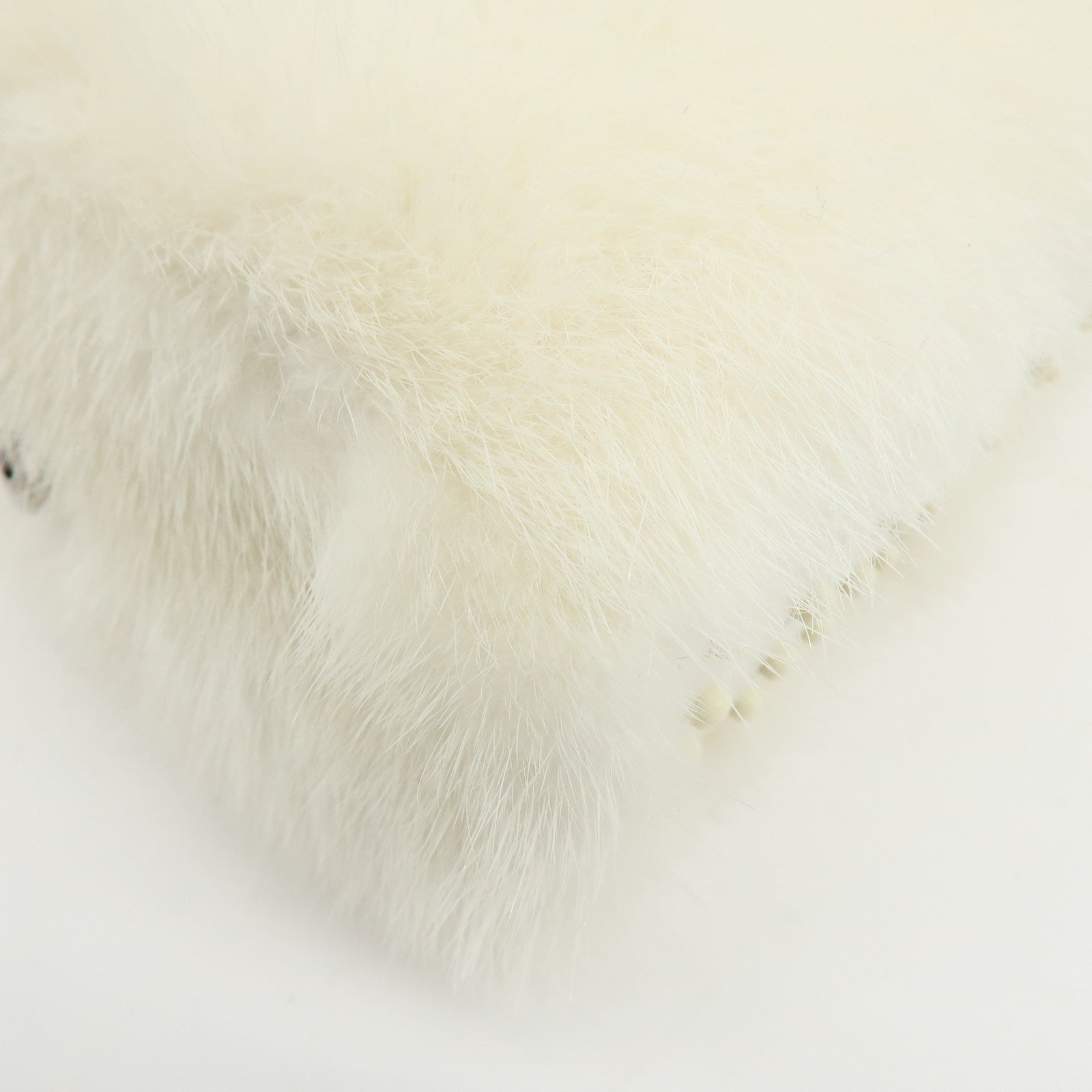 TOD'S Fur Leather 2Way Bag Hand Bag Shoulder Bag White