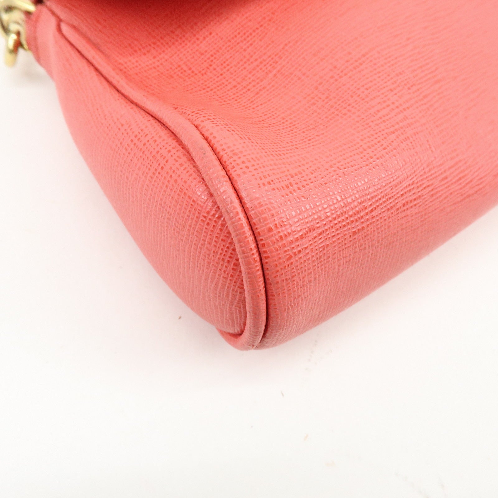 FENDI PVC Mini Pochette Shoulder Bag Crossbody Bag Pink 8M0315