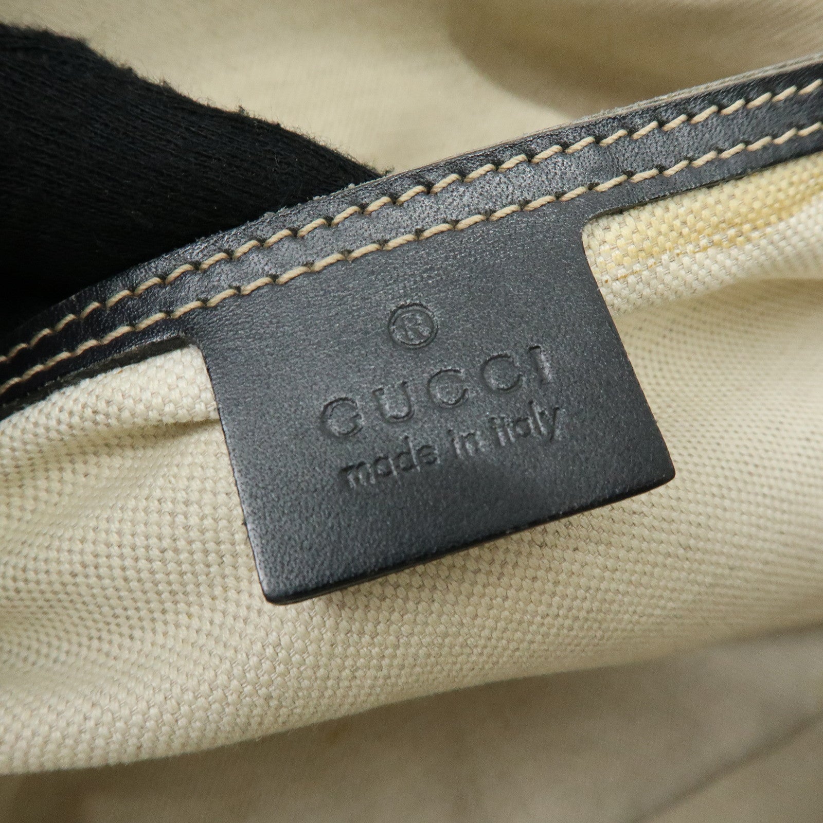 GUCCI GG Supreme Leather Tote Bag Shoulder Bag Beige Blue 211137