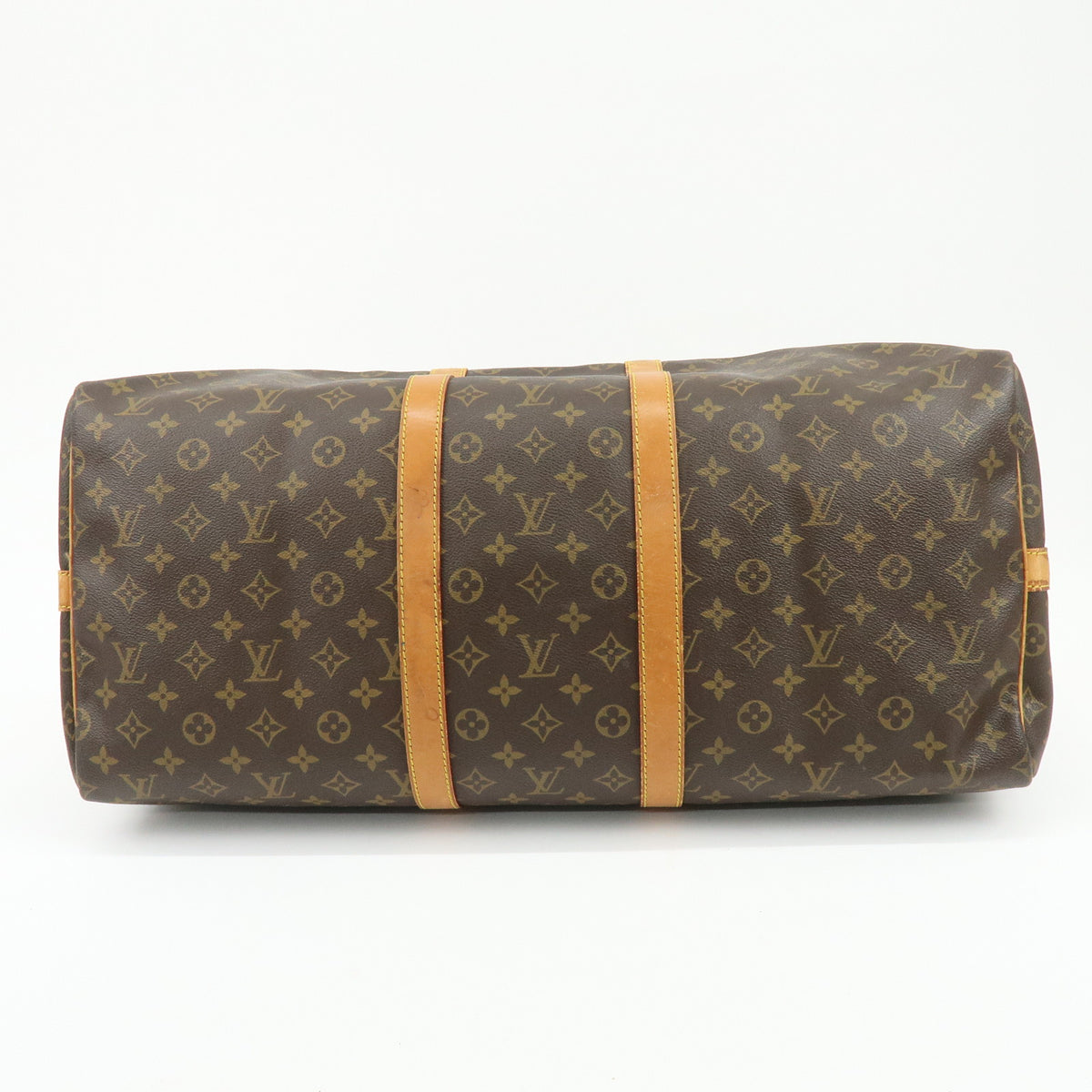 Louis Vuitton Monogram Keep All Bandouliere 55 Boston Bag Brown M41414