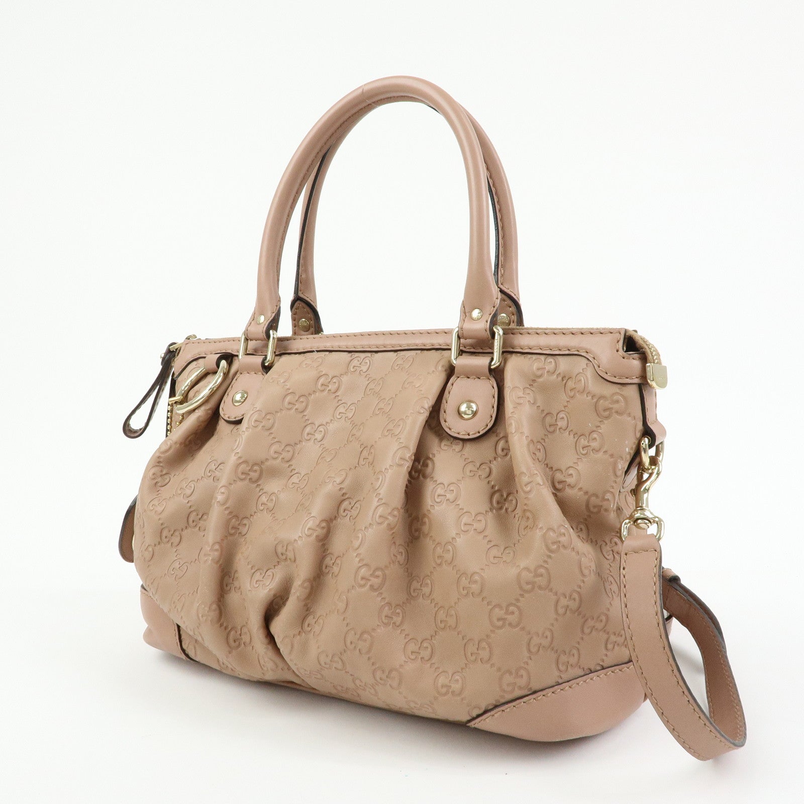 GUCCI Sukey Interlocking G Leather 2Way Shoulder Hand Bag 247902