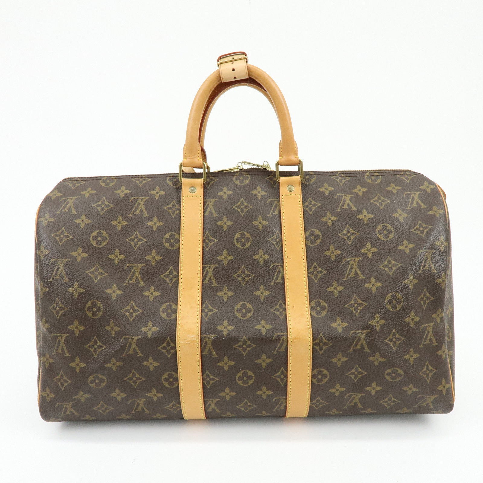 Louis Vuitton Monogram Keep All 45 Boston Bag Brown M41428
