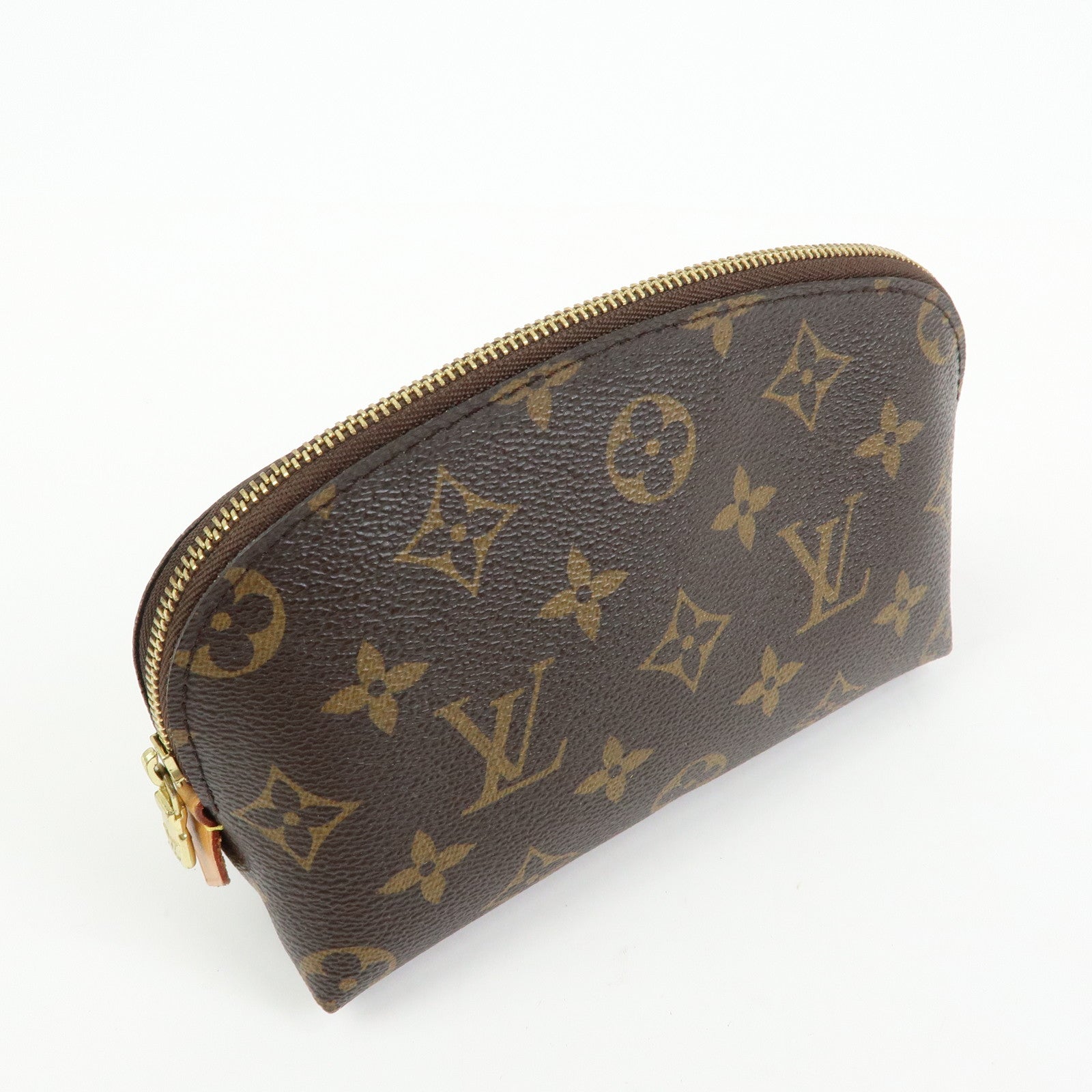 Louis Vuitton Monogram Pochette Cosmetic PM Pouch Brown M47515