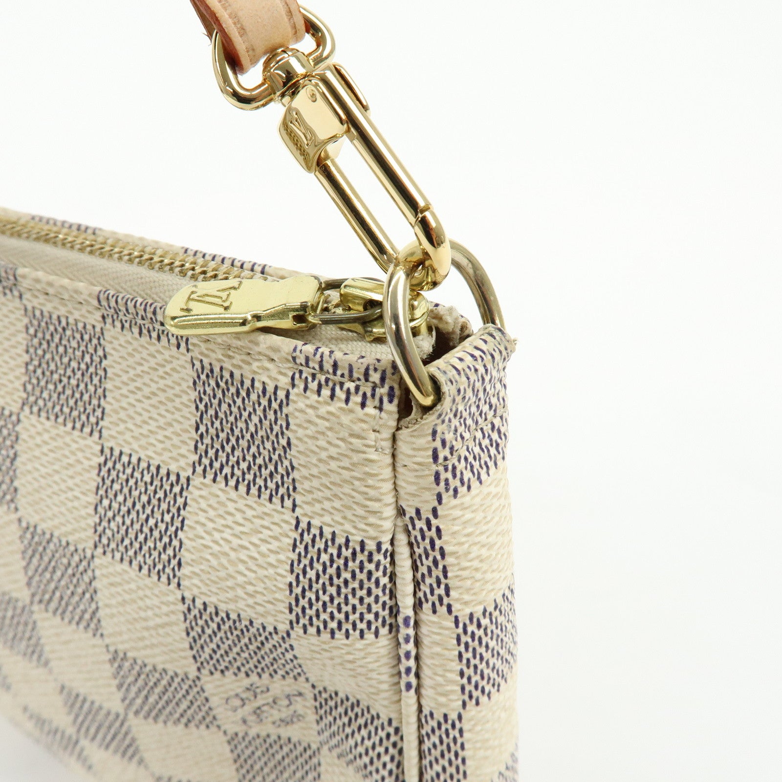 Louis Vuitton Damier Azur Pochette Accessoires Hand Bag Pouch N41207