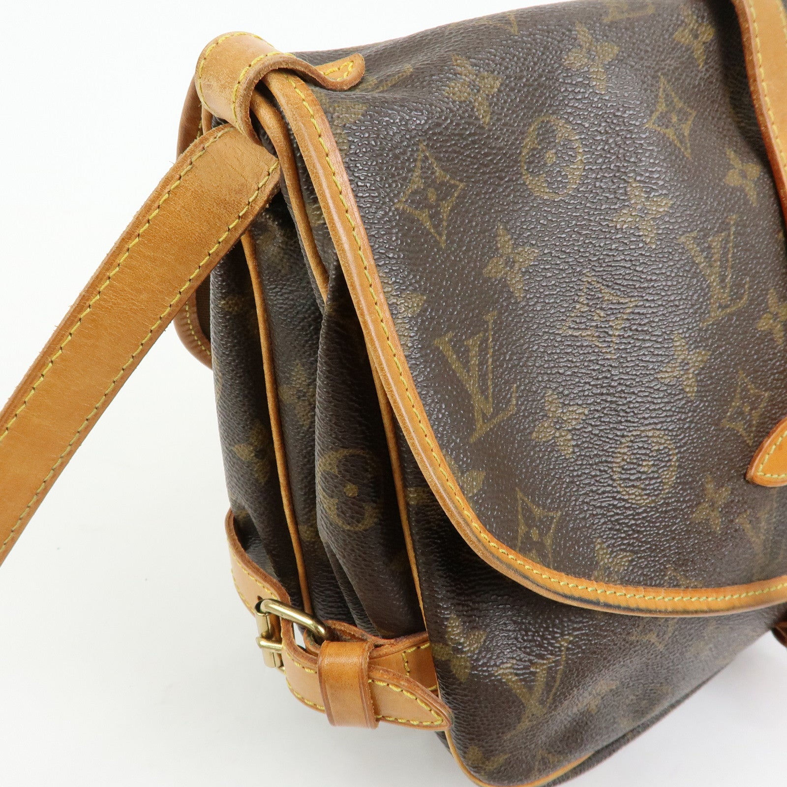Louis Vuitton Monogram Saumur 30 Canvas Shoulder Bag Brown M42256