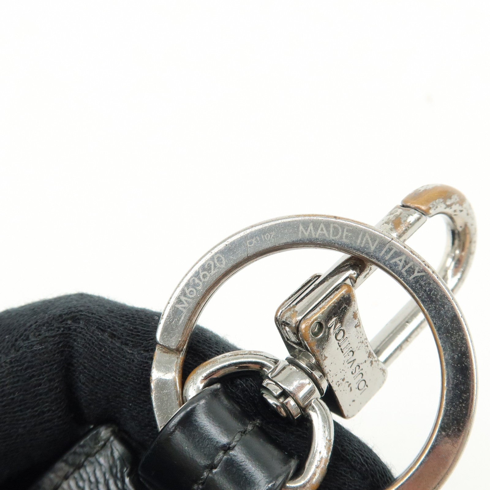 Louis Vuitton Monogram Eclips Porte Cles Cloche Key Charm Black M63620
