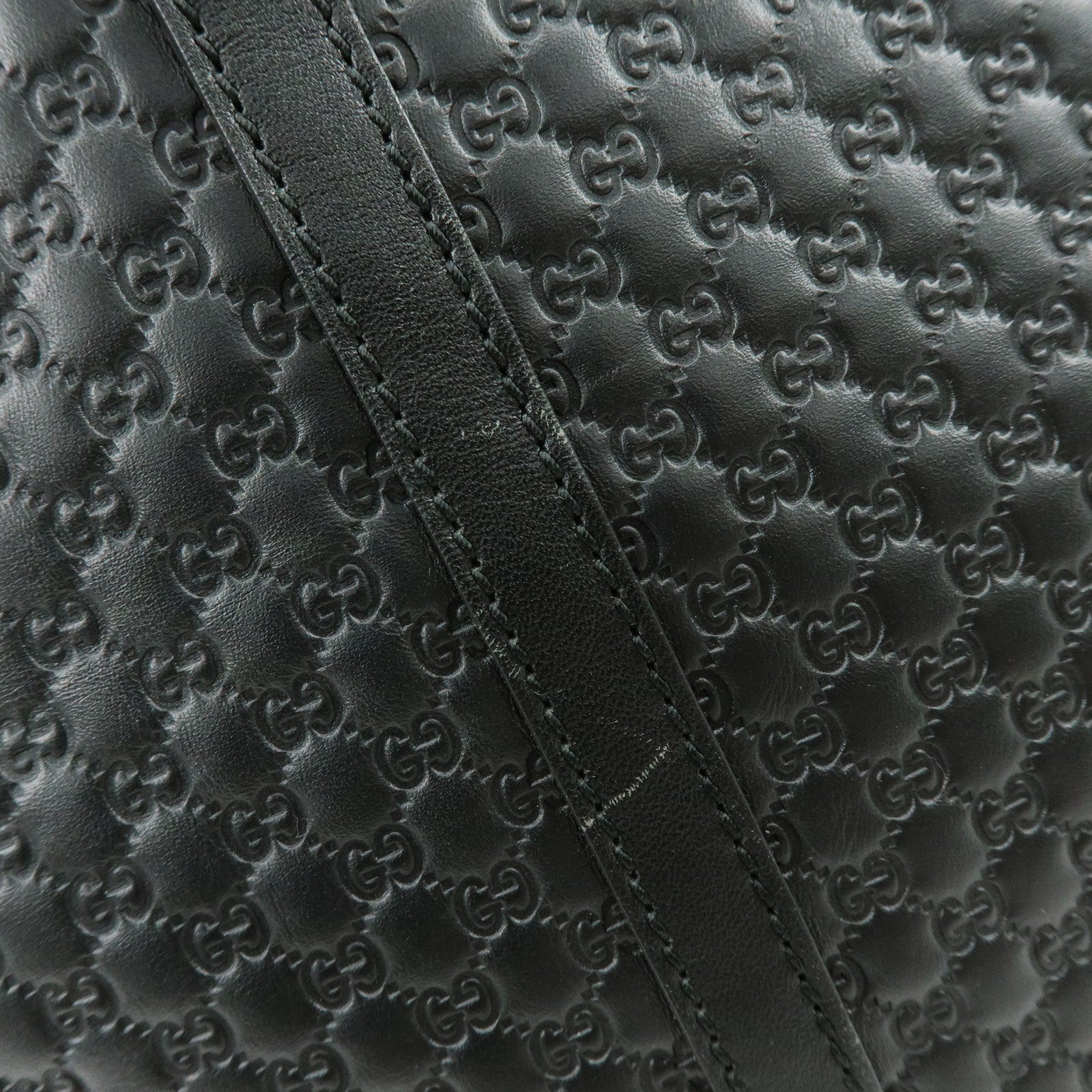 GUCCI Microguccissima Leather Tote Bag Shoulder Bag Black 449647