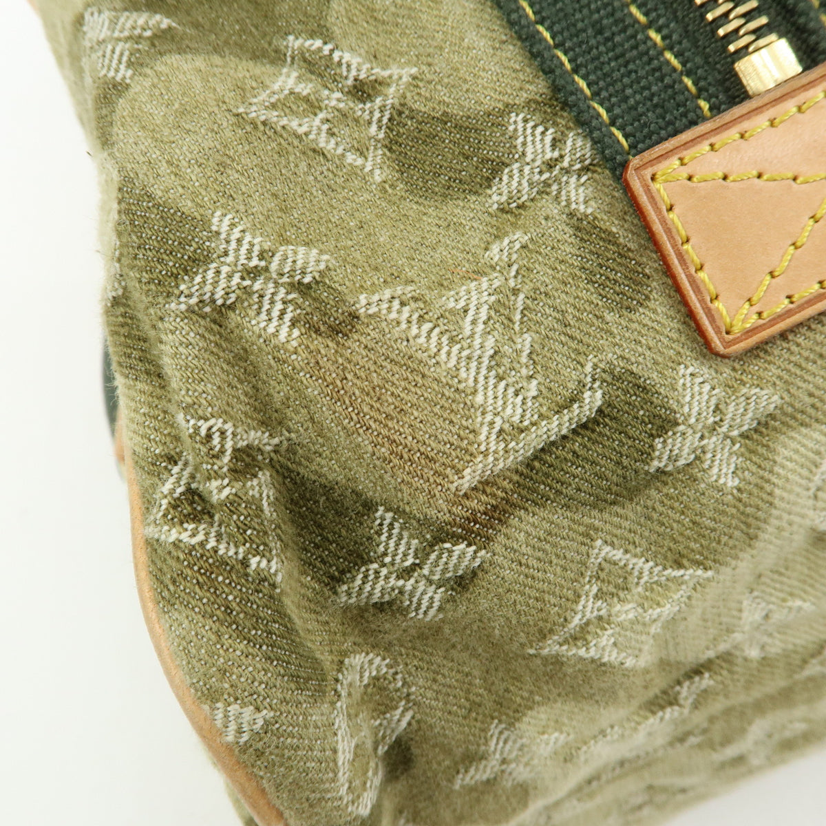 Louis Vuitton Monogramouflage Lys Denim Leather Boston Bag Green M95771