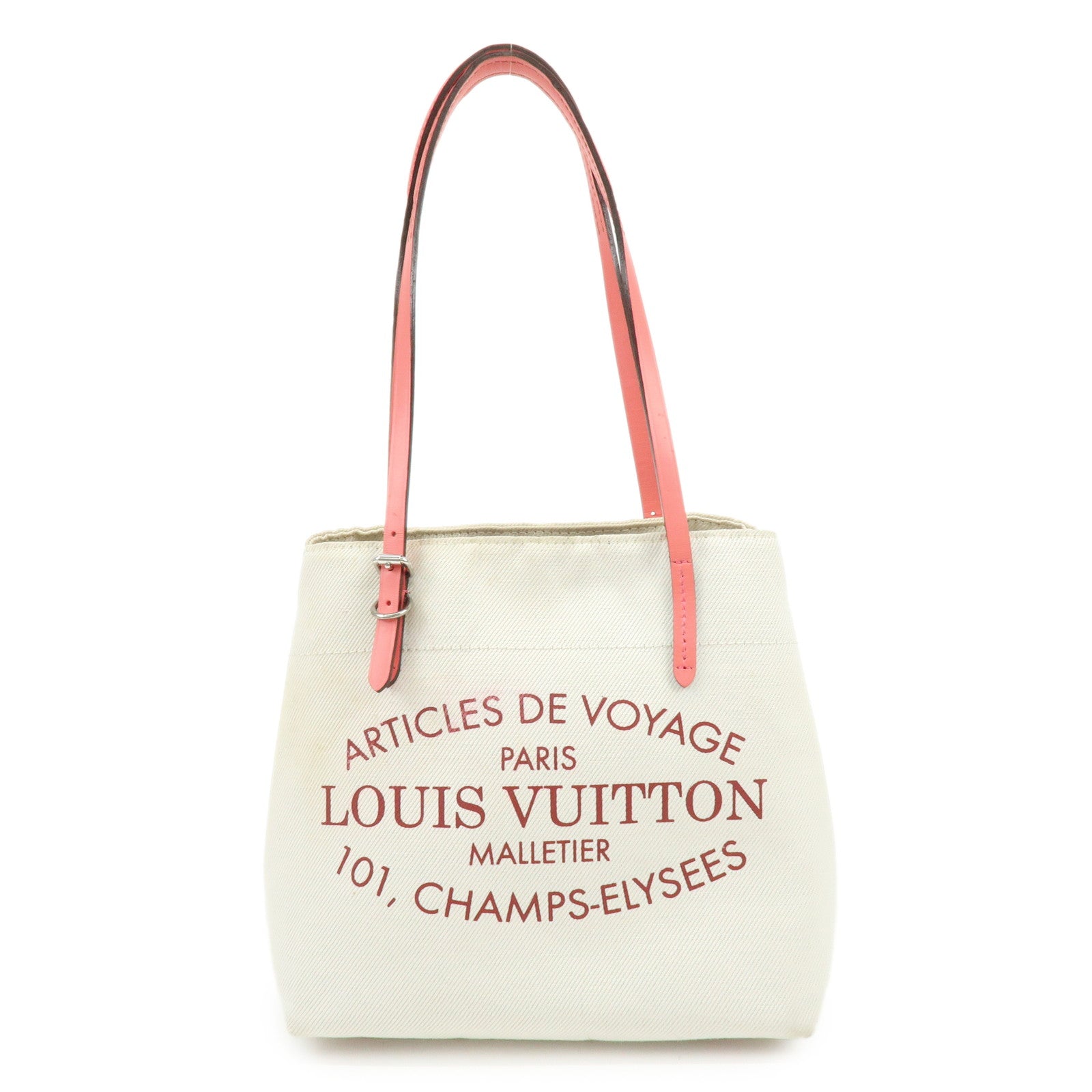 Louis Vuitton Canvas Leather Cabas PM Hand Bag Corail M94505