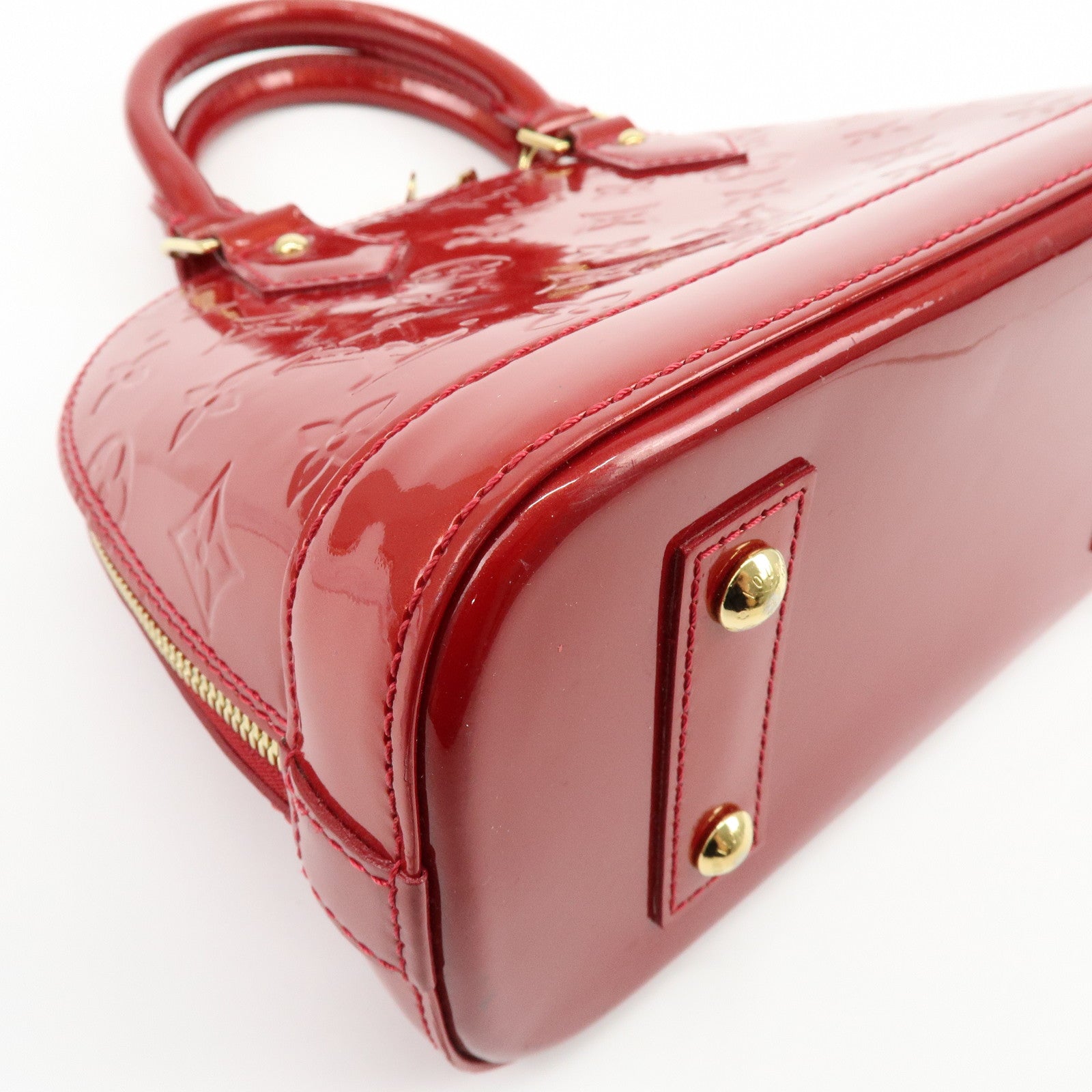 Louis Vuitton Monogram Vernis Alma BB 2Way Bag Red M91606