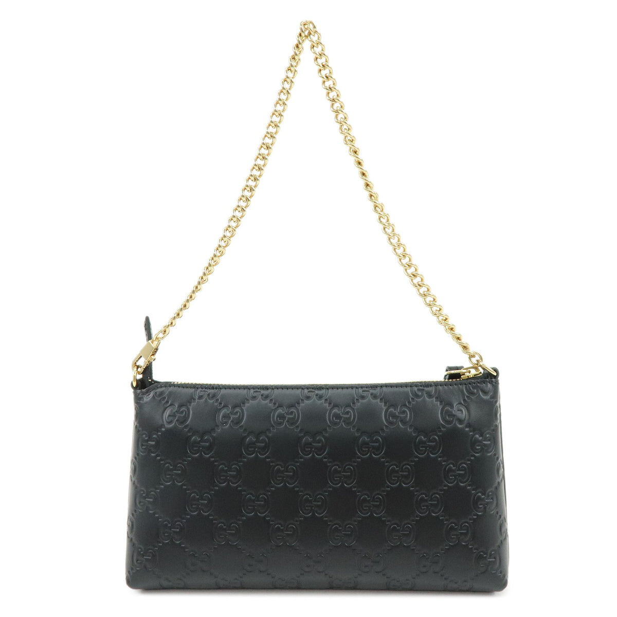 GUCCI Guccissima Leather Chain Shoulder Bag Accessory Pouch 428449