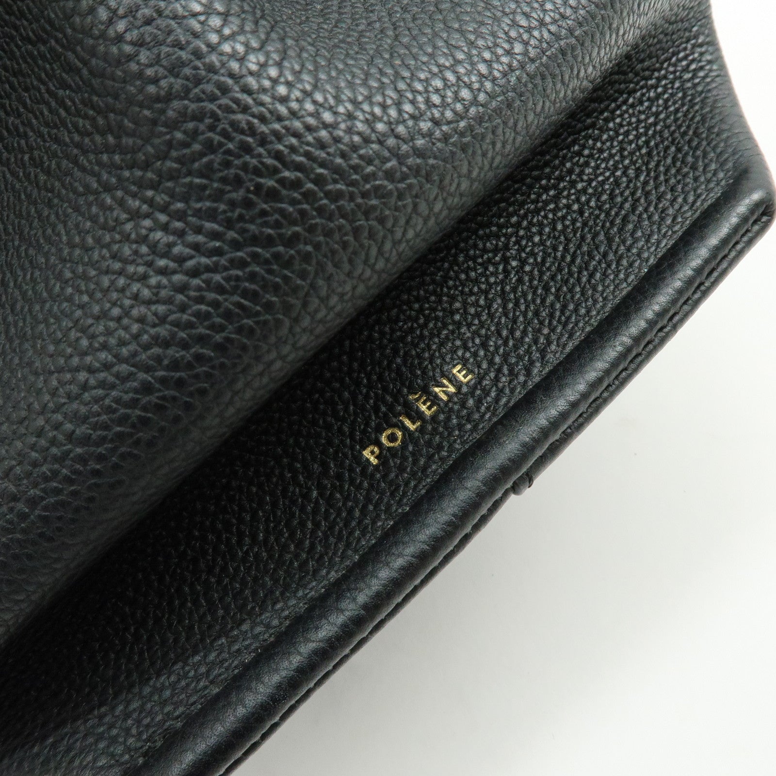 POLENE Numéro Neuf Calf Leather  2Way Bag Hand Shoulder Bag Black