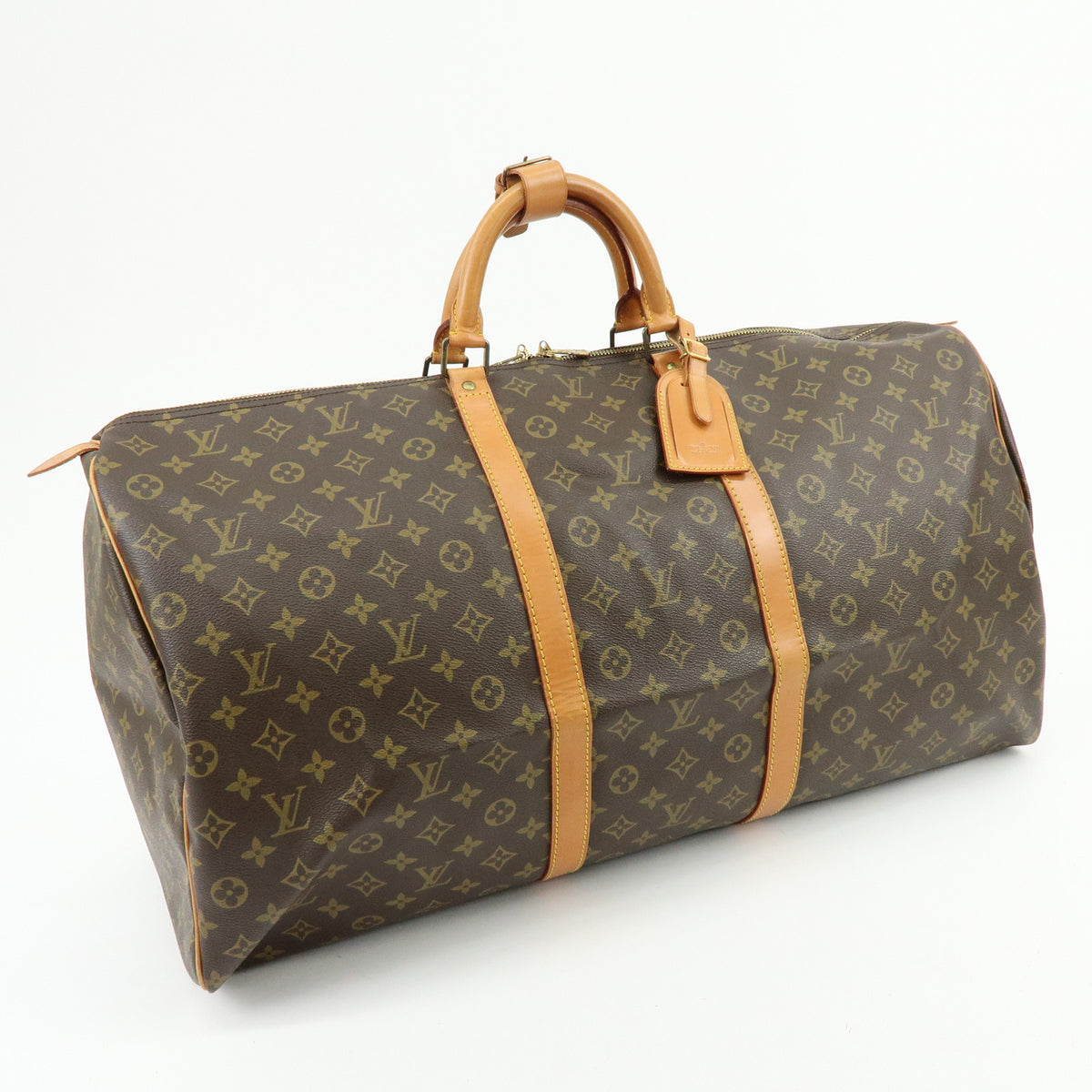 Louis Vuitton Monogram Keep All 60 Boston Bag Brown M41422