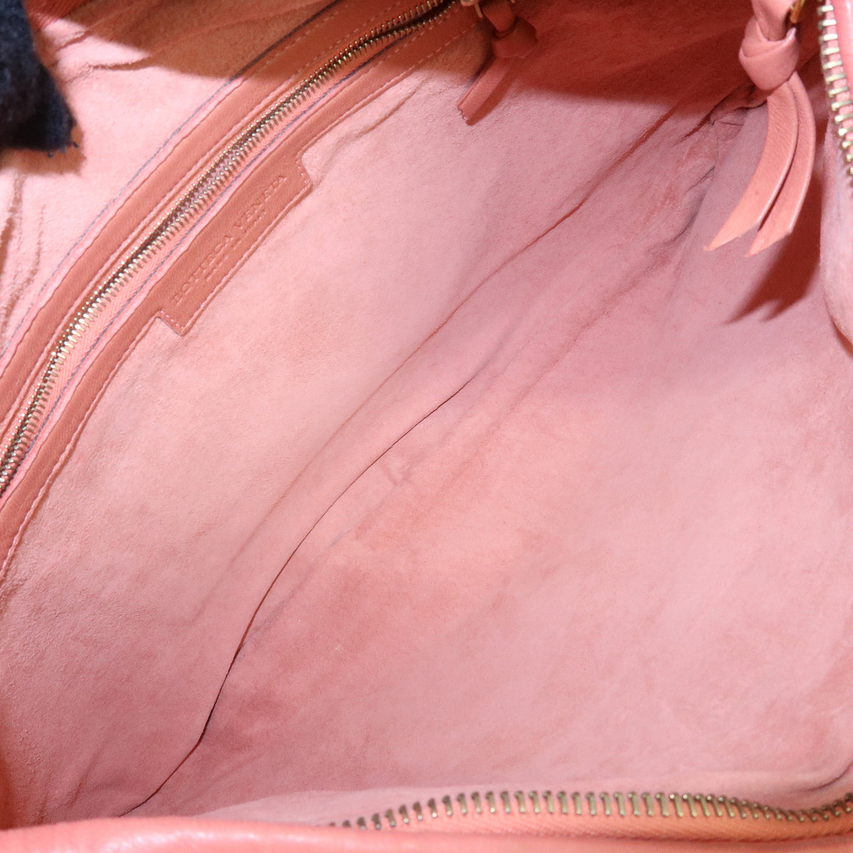 BOTTEGA VENETA Hobo Intrecciato Leather Shoulder Bag Coral