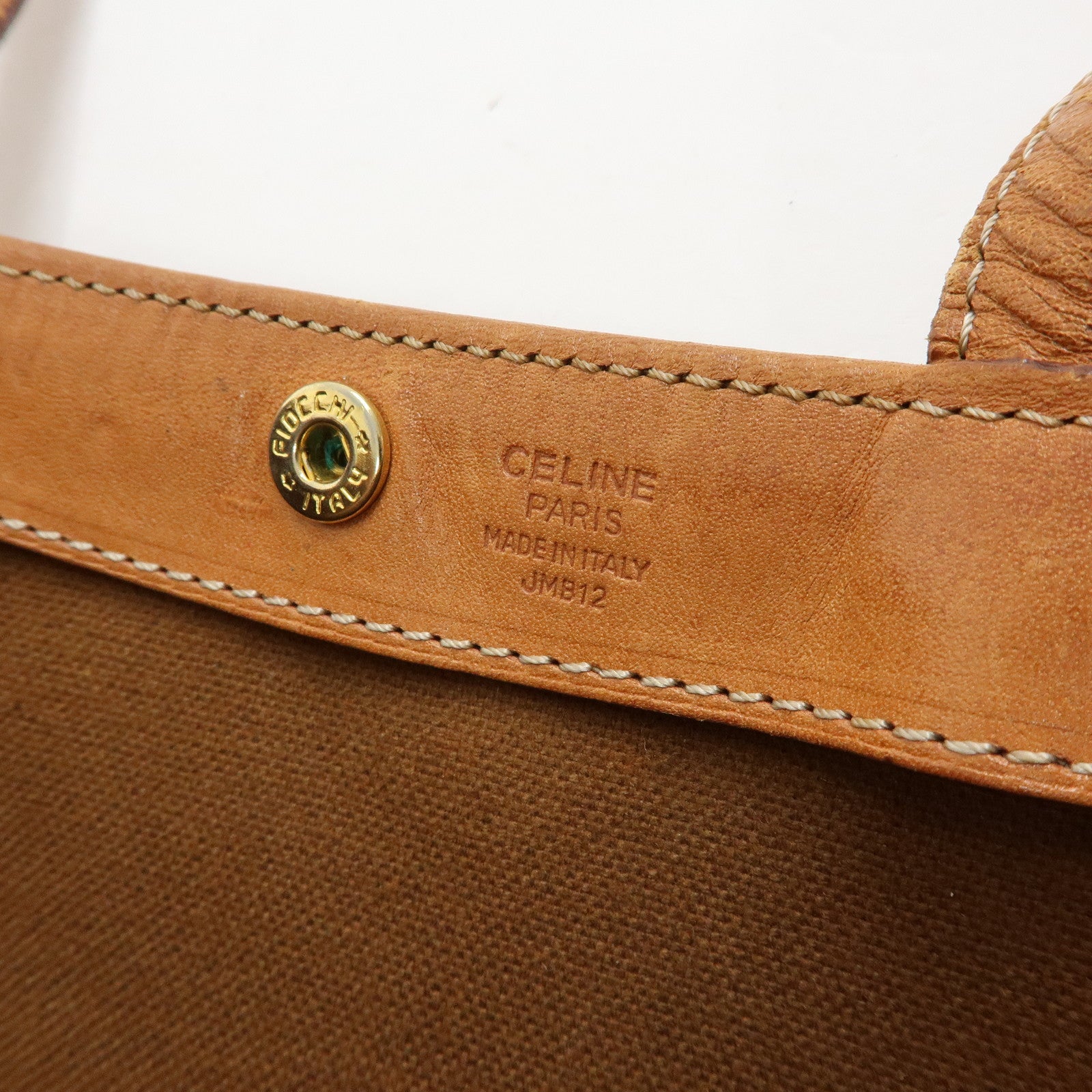 CELINE Macadam PVC Leather Tote Bag Shoulder Bag Brown