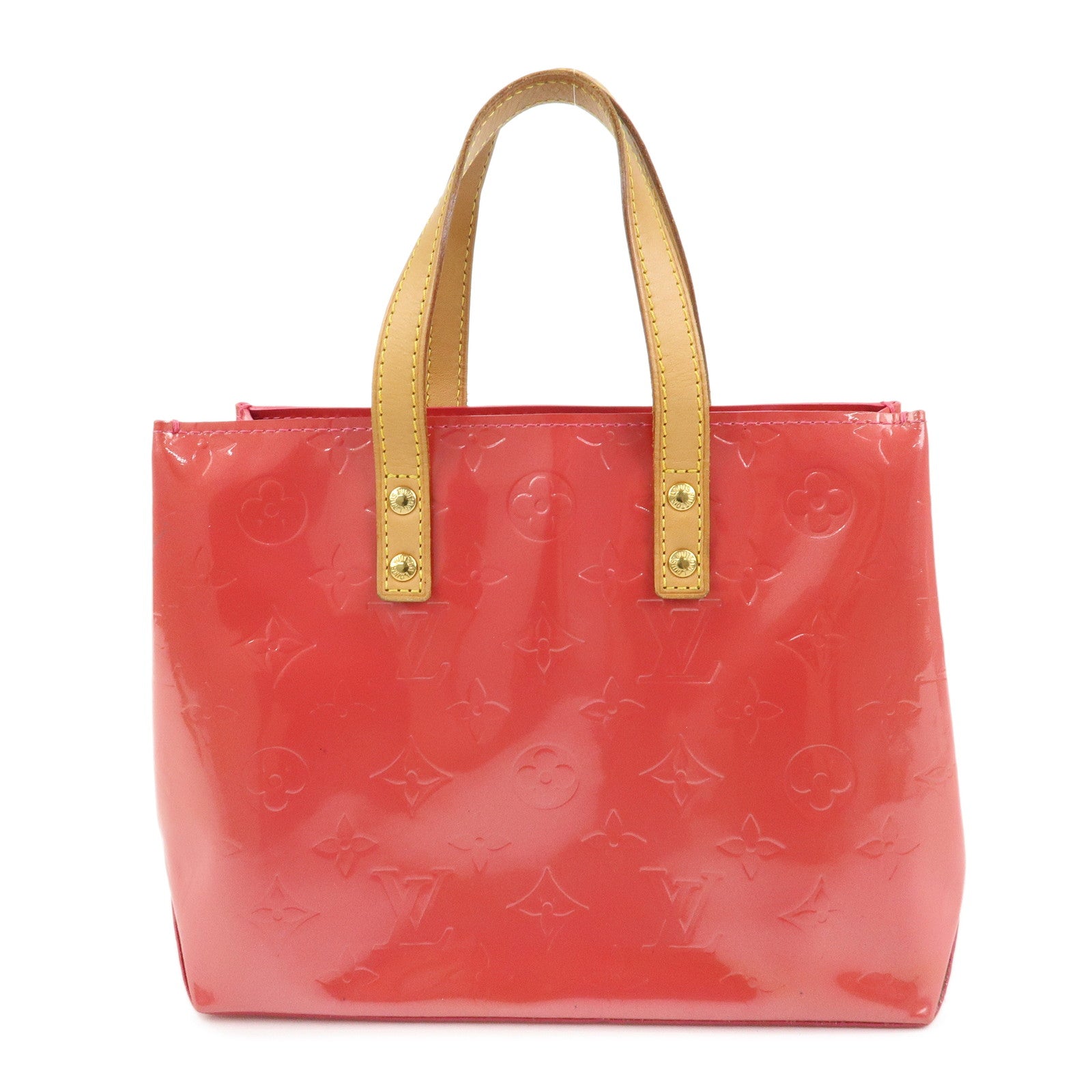 Louis Vuitton Monogram Vernis Reade PM Hand Bag Framboise M9132F