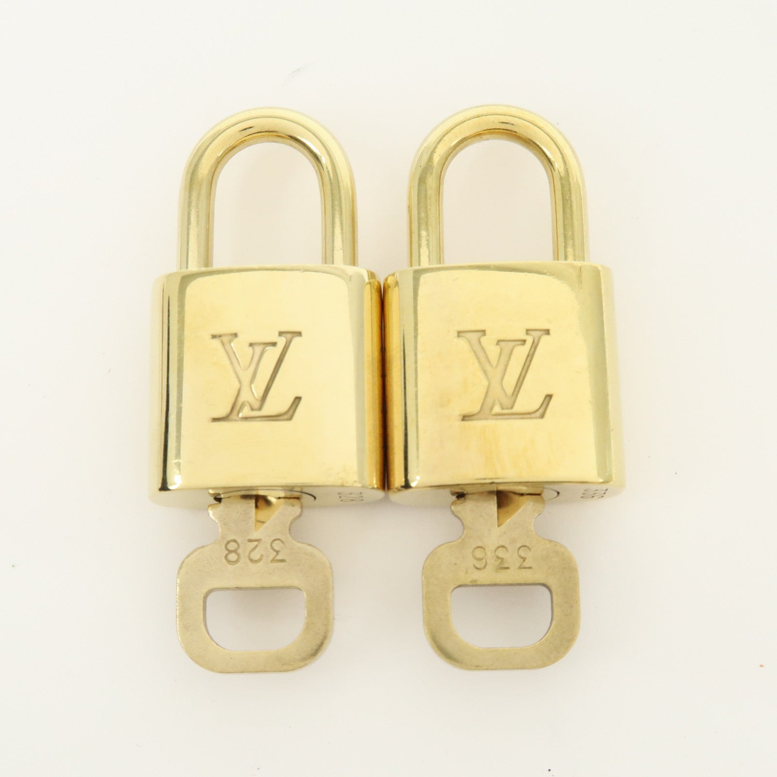 Louis Vuitton Lot of 10 Lock & Key Cadena Key Lock Gold