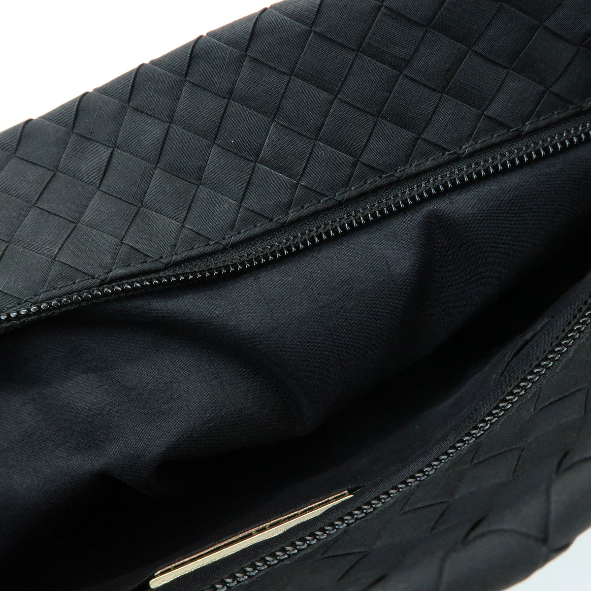 BOTTEGA VENETA Intrecciato Nylon Leather Shoulder Bag Hand Bag Black
