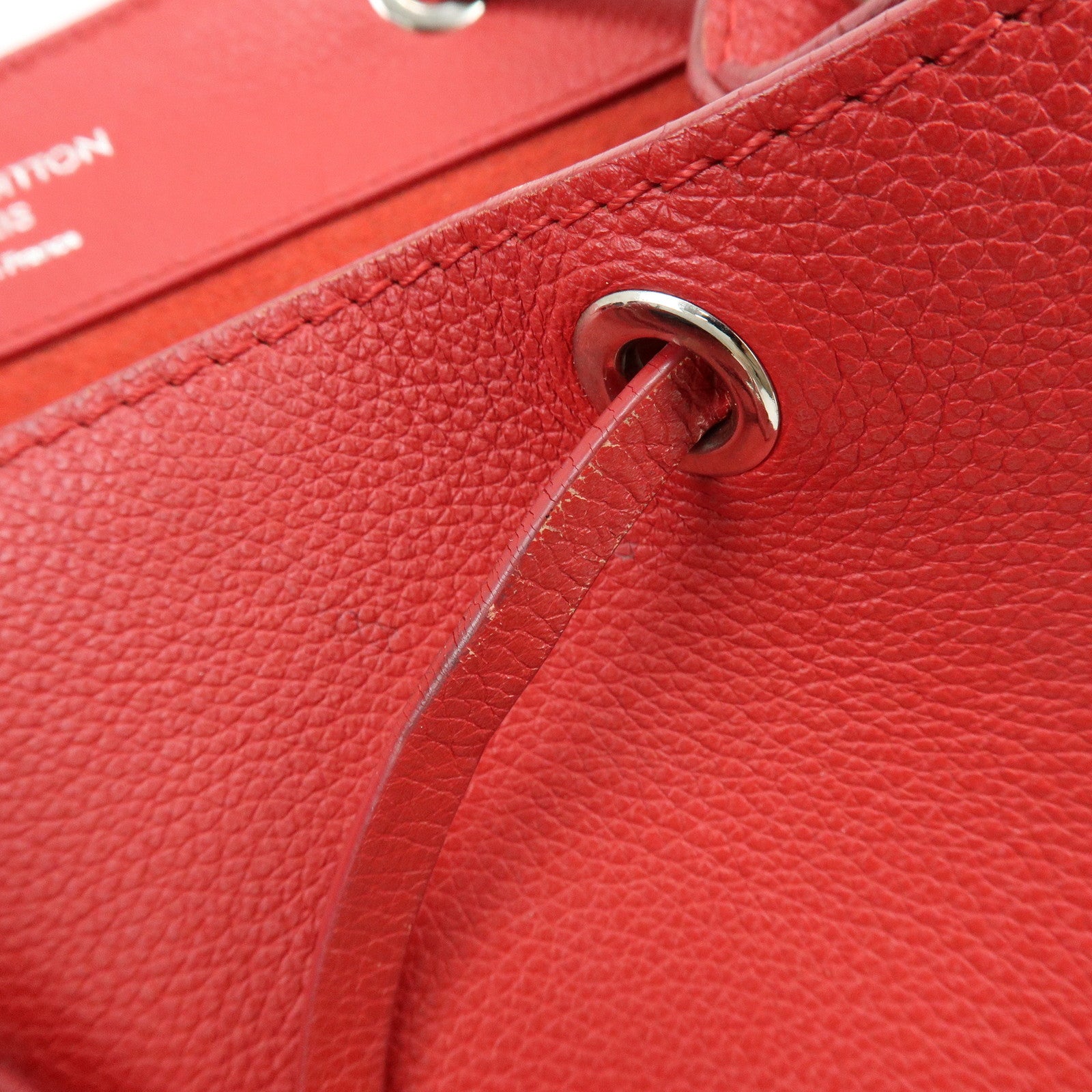 Louis Vuitton Lockme Taurillon Leather Backpack Rucksack Ruby M41818