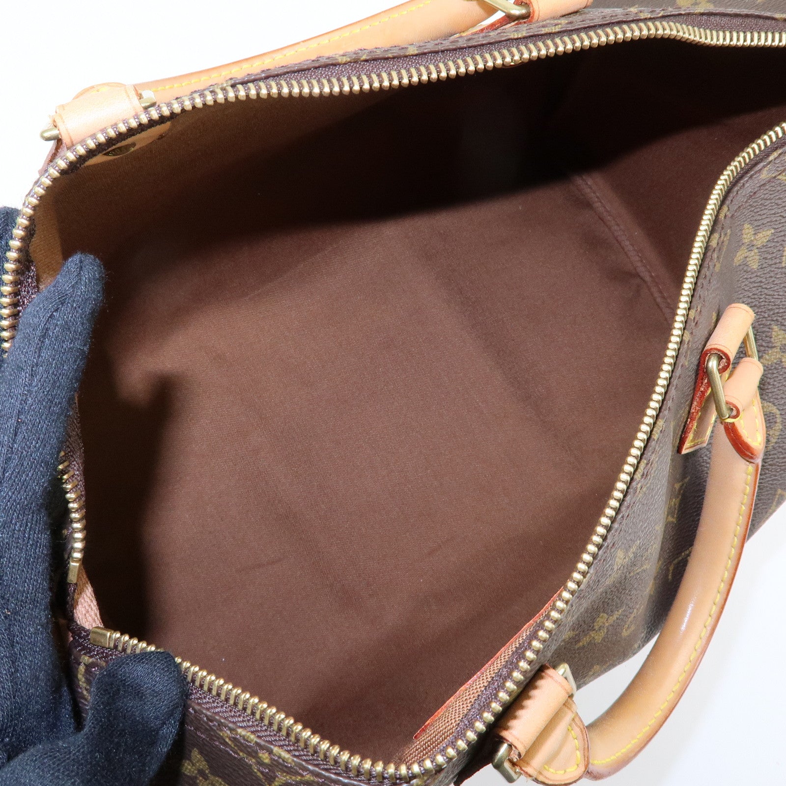 Louis Vuitton Monogram Speedy 35 Boston Bag Hand Bag Brown M41524