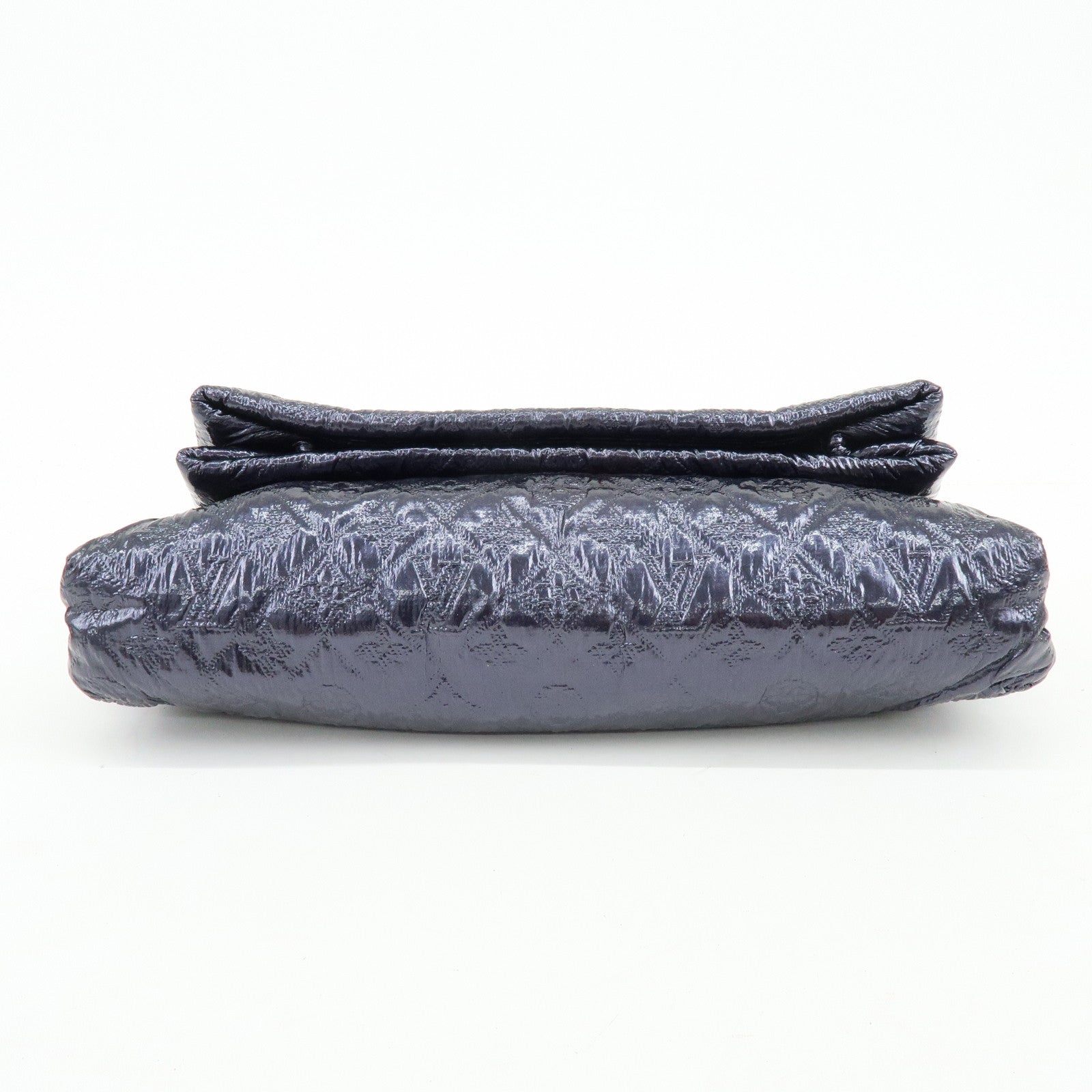 Louis Vuitton Monogram PVC Canvas Limelight Clutch PM Bag Flat Bag Navy