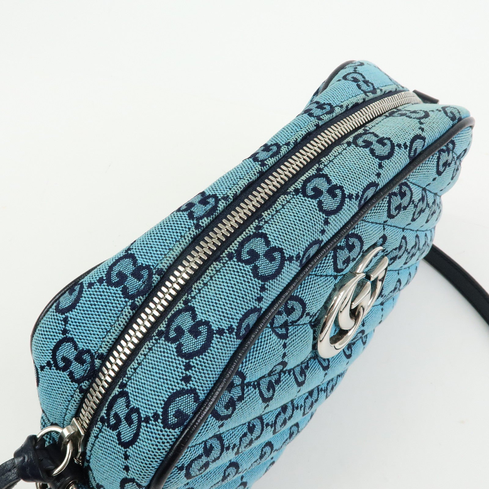 GUCCI GG Marmont Shoulder Bag Crossbody Bag Blue Dark Navy 447632