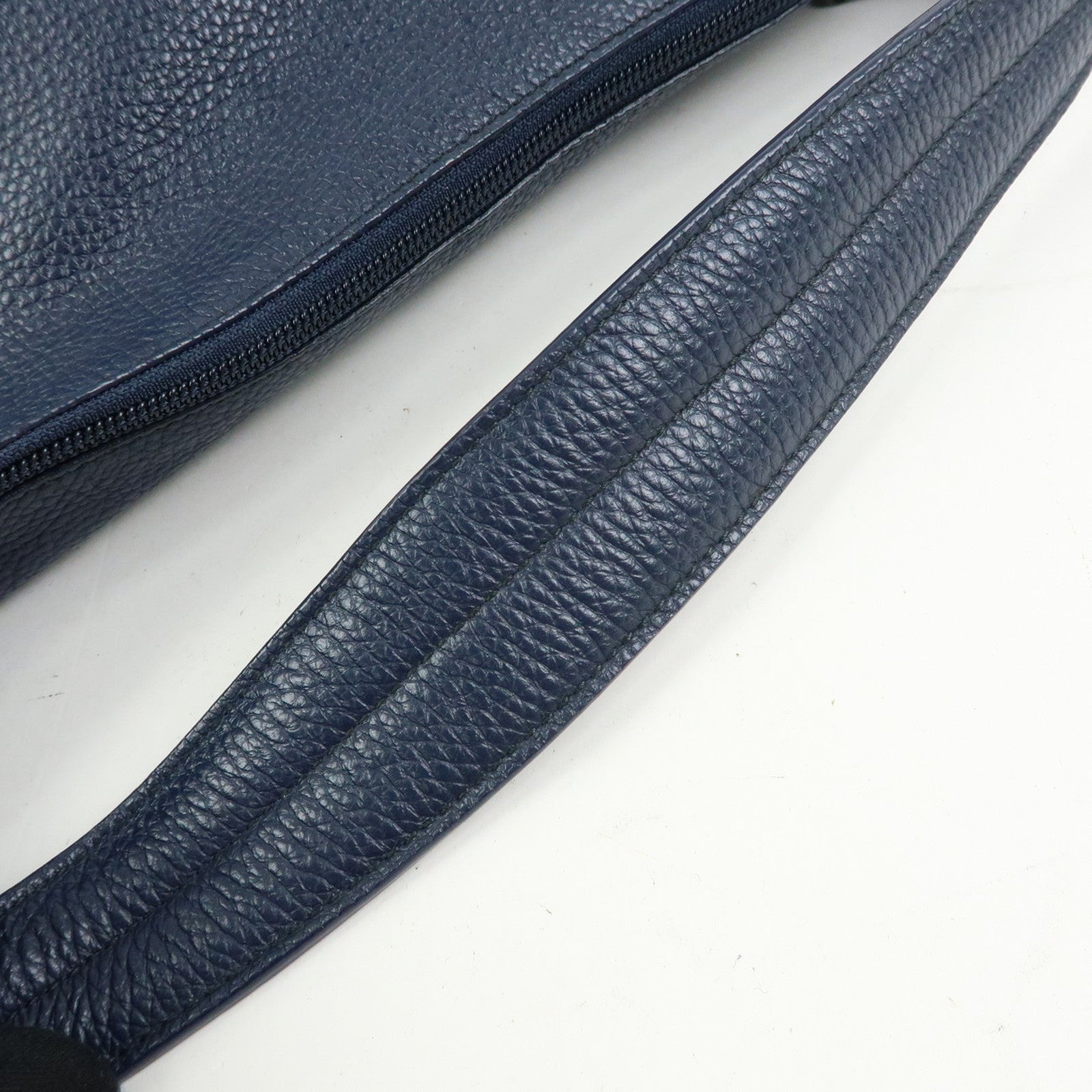 FURLA Leather Shoulder Bag Hand Bag Hobo Bag Dark Navy