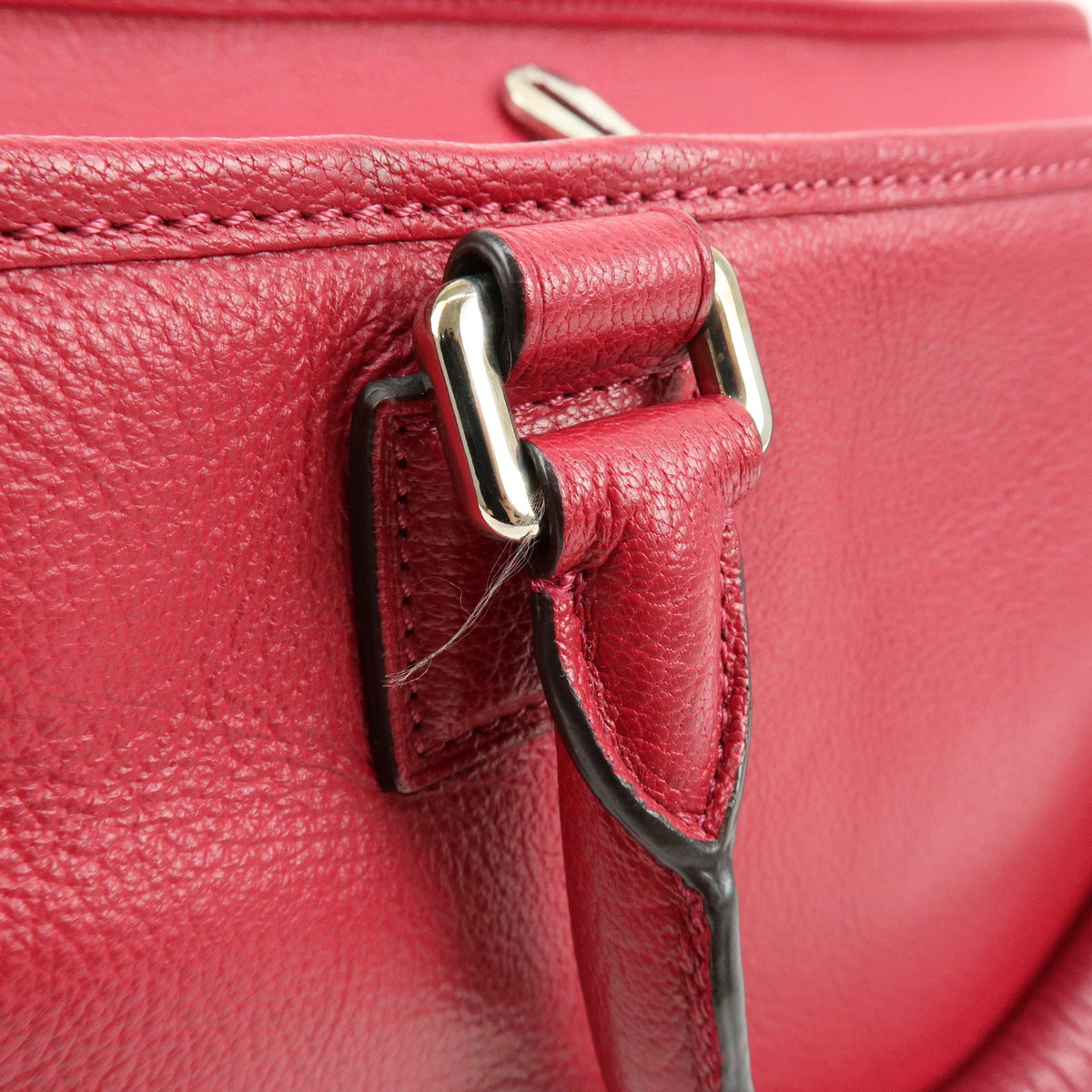 LOEWE Anagram Amazona 36 Hand Bag Boston Bag Wine Red