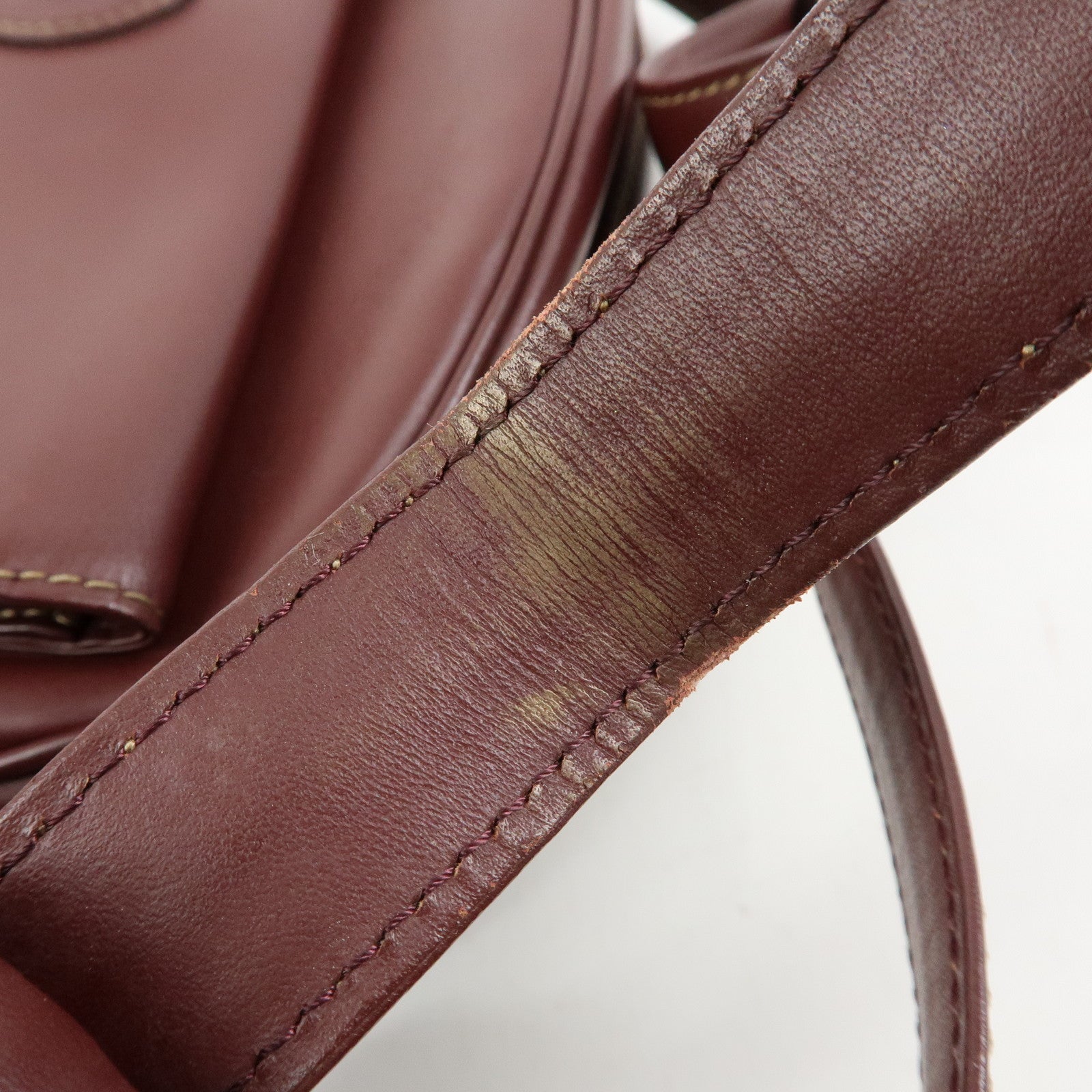 Cartier Must de Cartier Leather Shoulder Bag Bordeaux