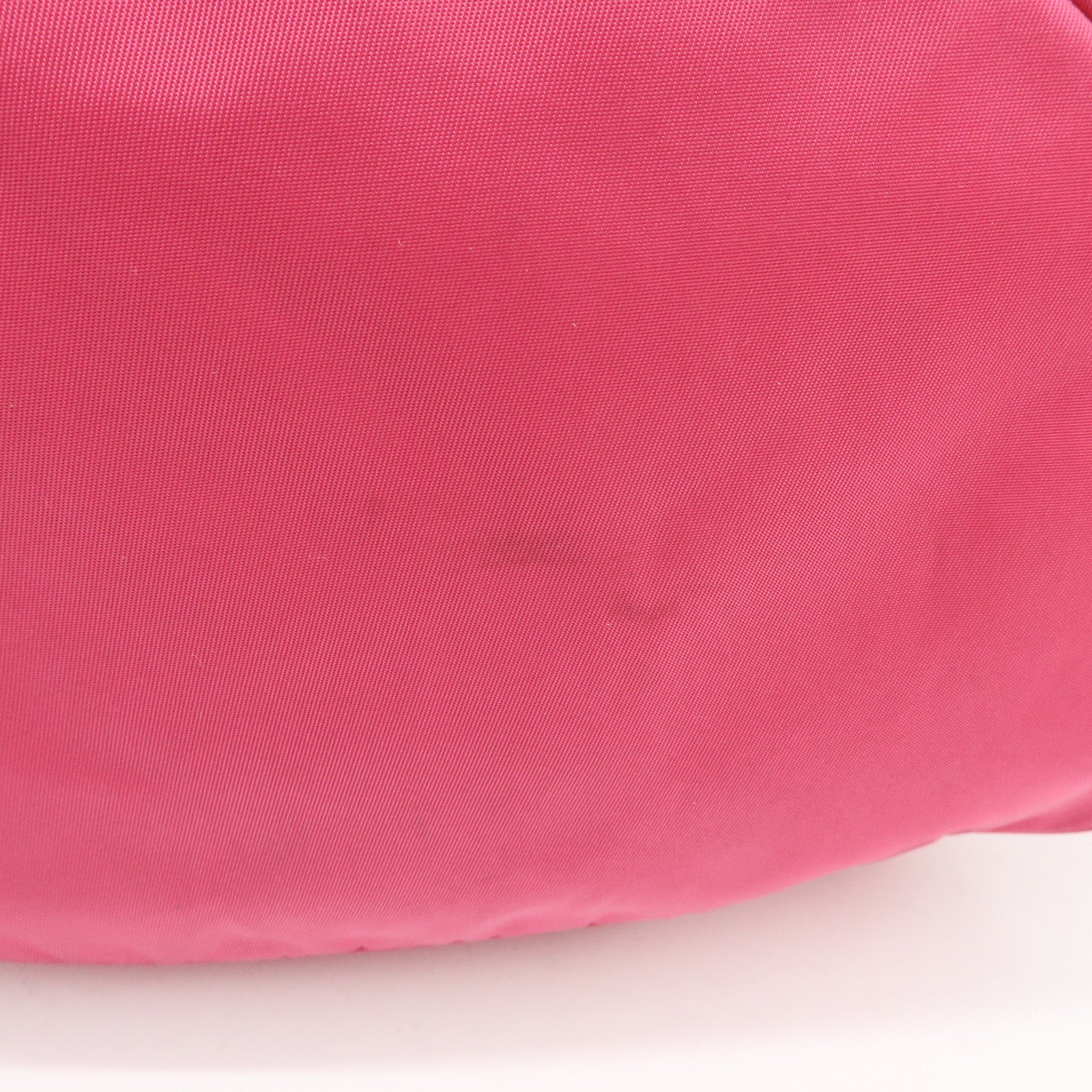 PRADA Triangle Log Nylon Leather Backpack Rucksack Pink BZ0032