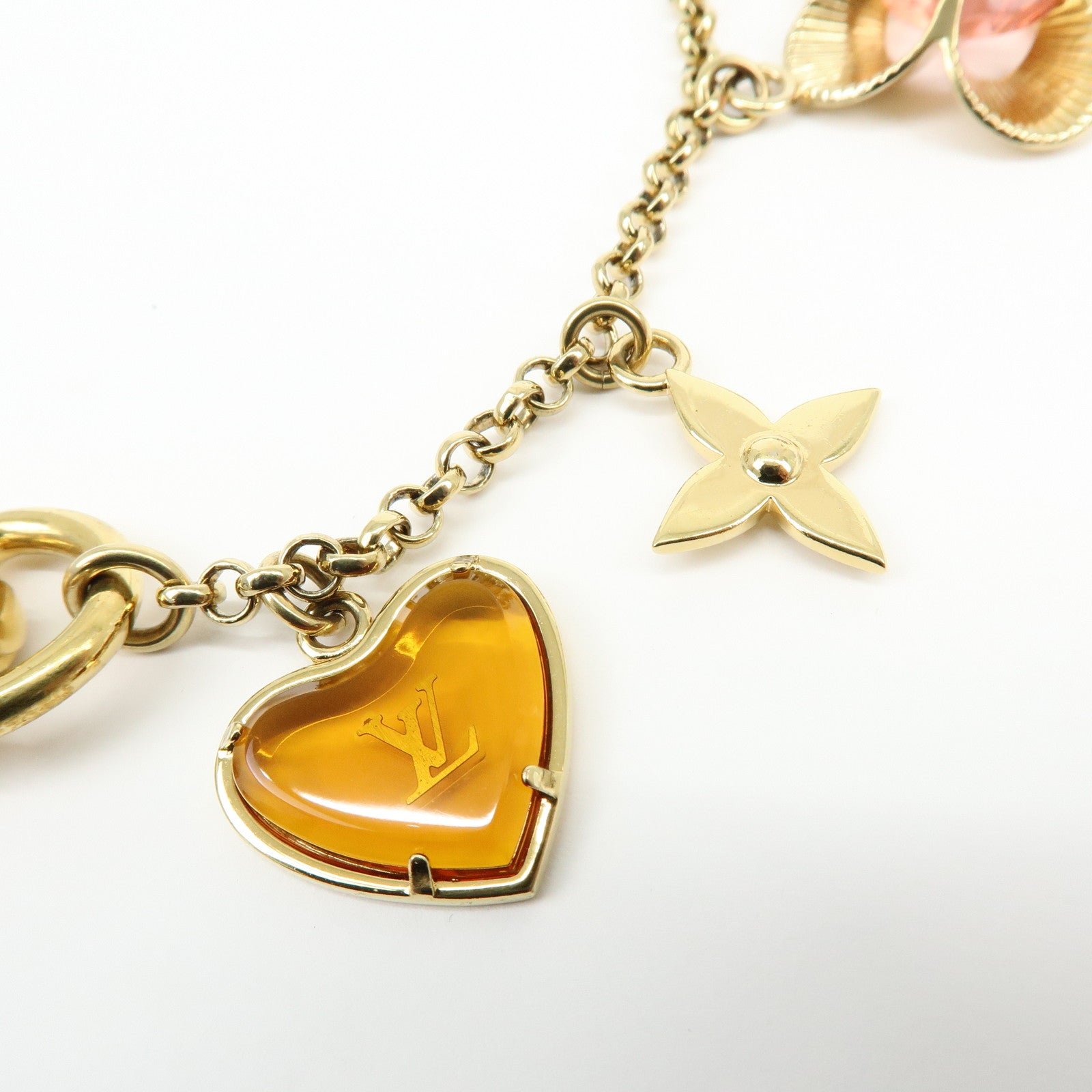 Louis Vuitton Bijou Sac Chaine Bee Fleur Bag Charm Gold M66911