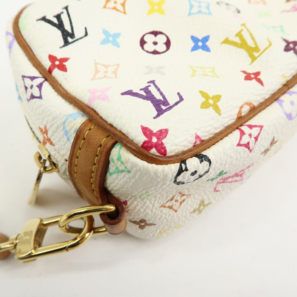 Louis Vuitton Monogram Multicolor Trousse Wapity Pouch Blanc M58033