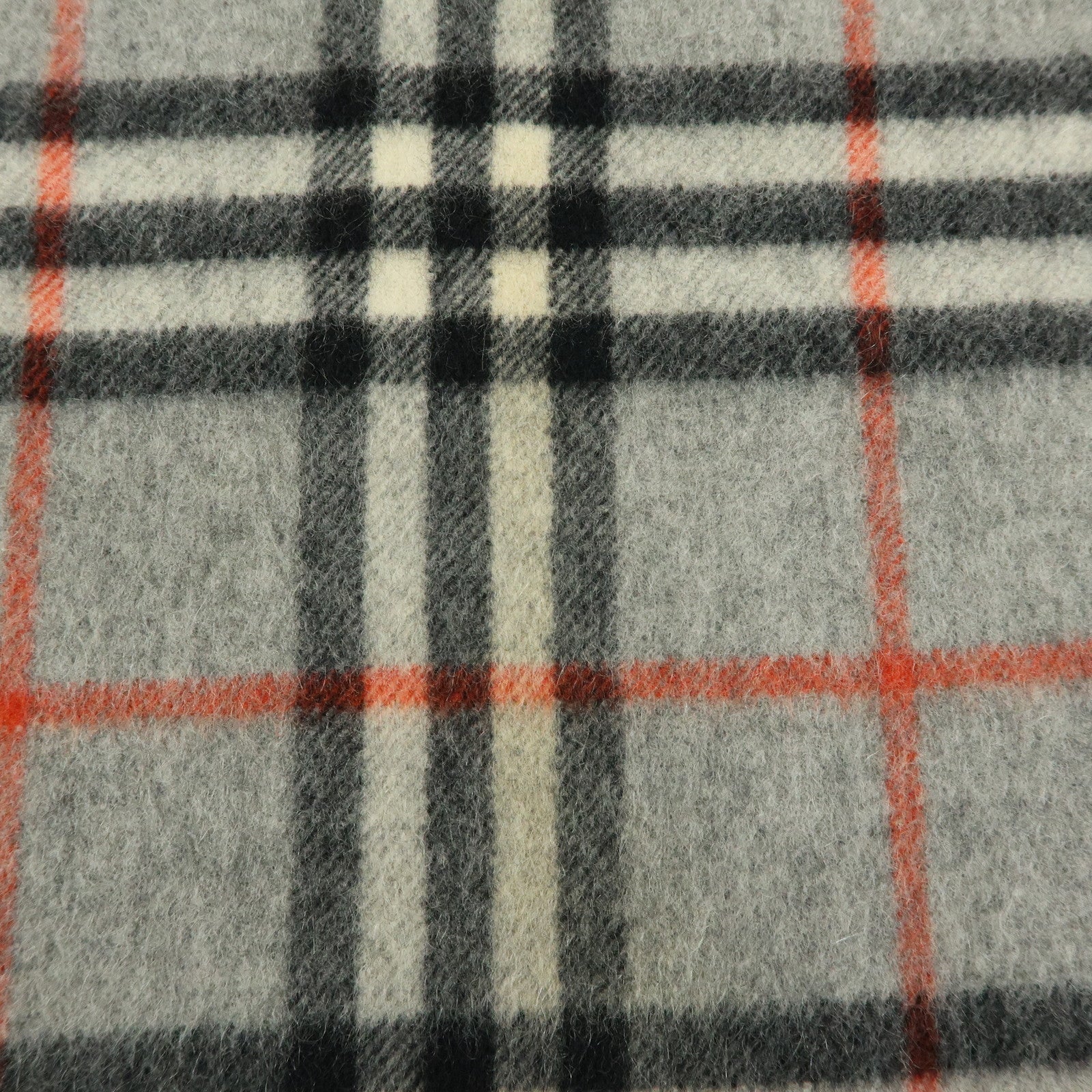 BURBERRY Lot of 2 Cashmere 100% Scarf Shawl Nova Plaid Grey Off White