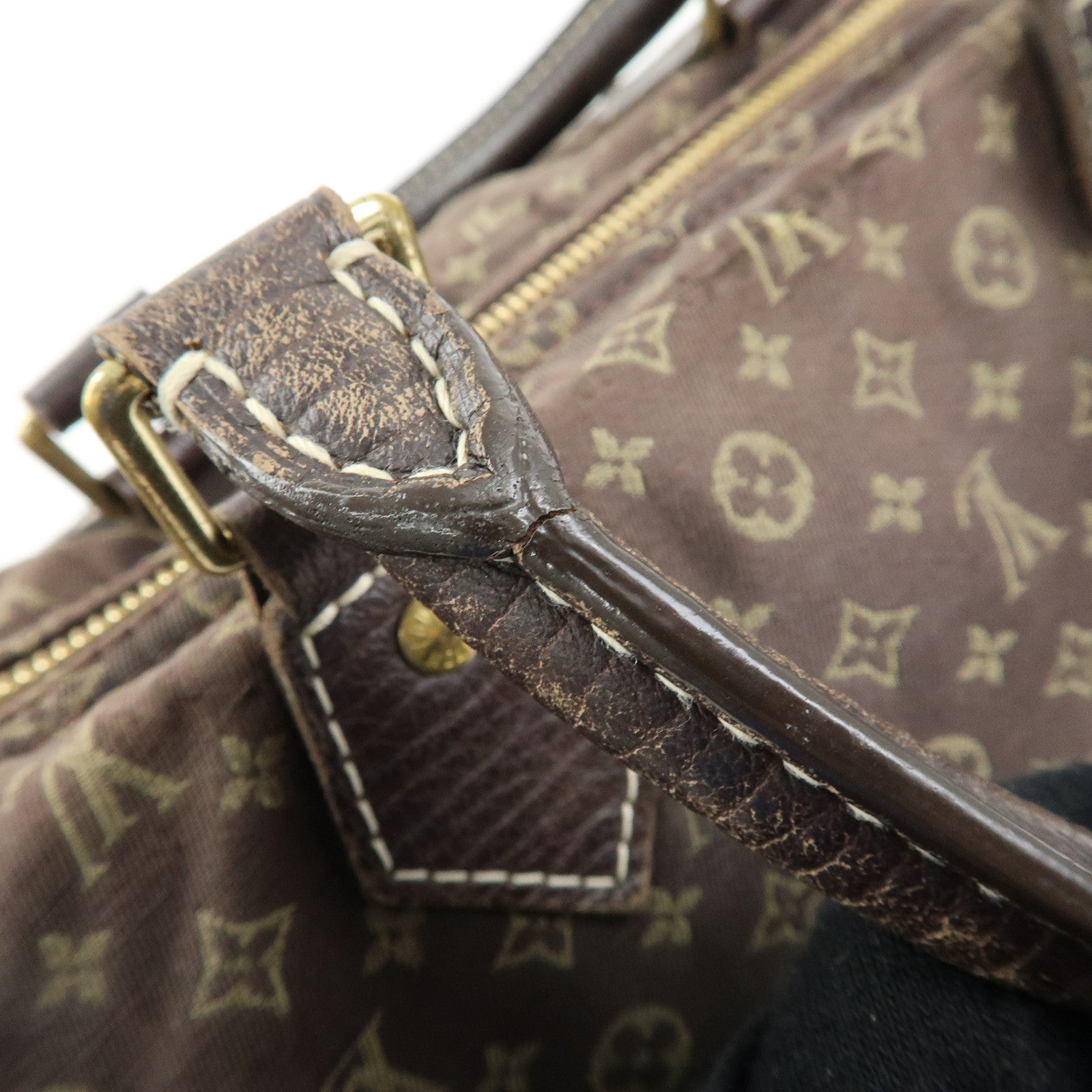 Louis Vuitton Monogram Mini Lin Speedy 30 Boston Bag Ebene M95224