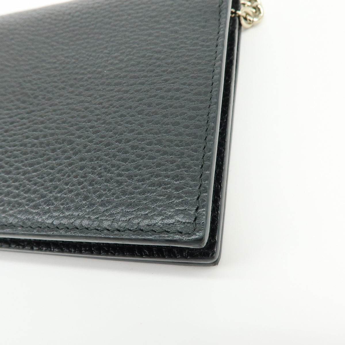 GUCCI Interlocking G Calf Leather Chain Wallet Shoulder Bag 466506