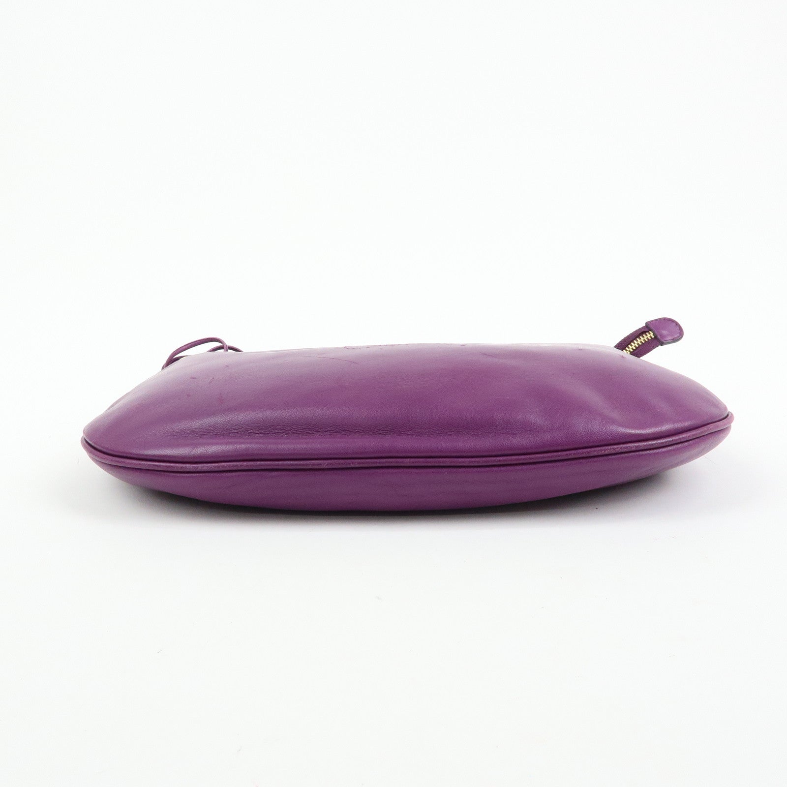 LOEWE Anagram Nappa Leather Shoulder Bag Hand Bag Brown Purple