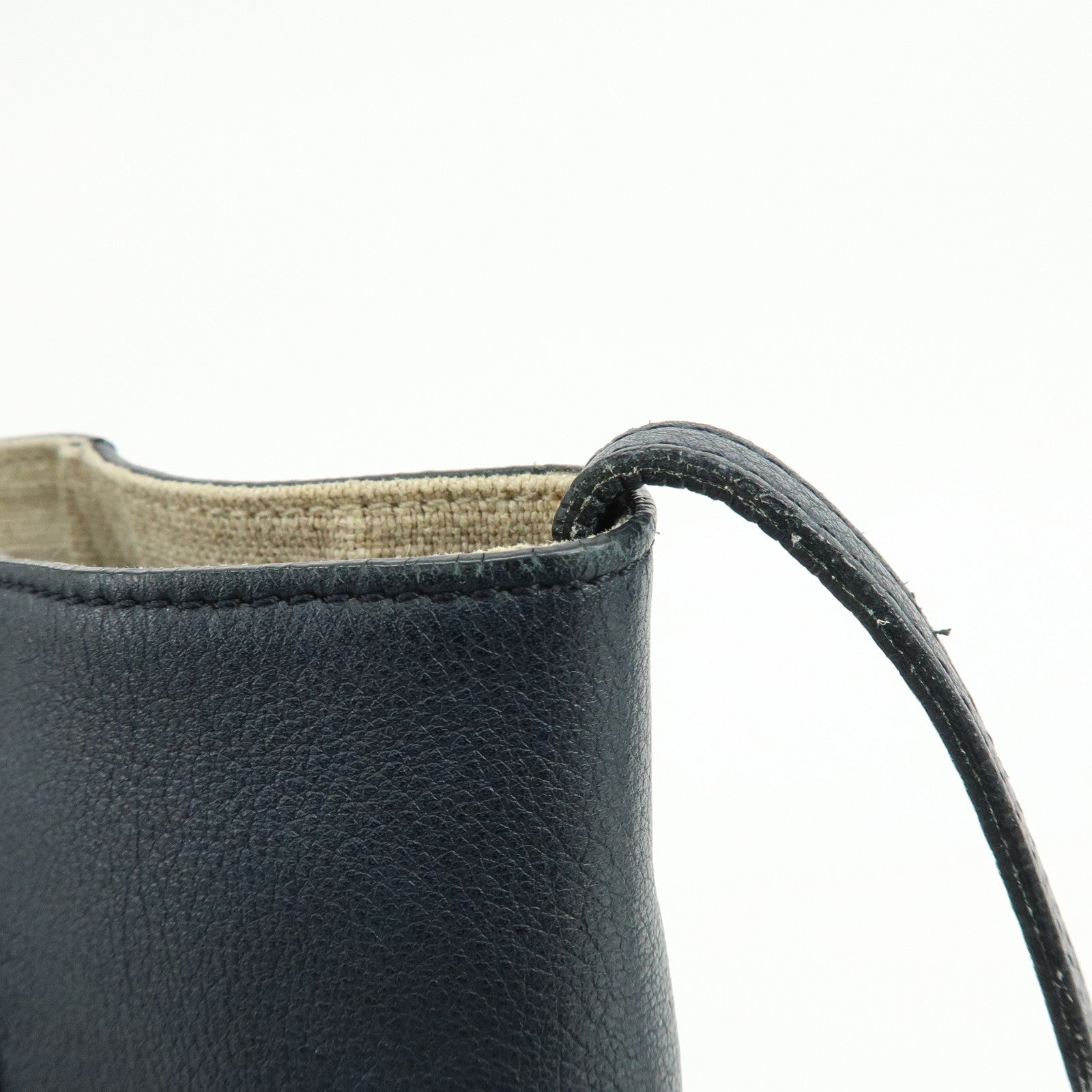 CELINE Cabas Phantom Leather Shoulder Bag Tote Bag Black