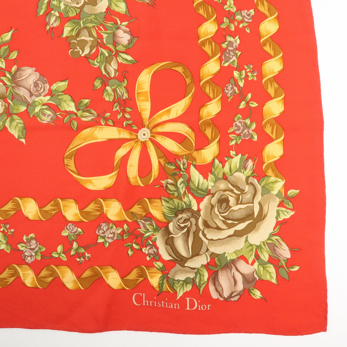 Christian Dior Lot of 2 Silk 100% Scarf Shawl Blue Red