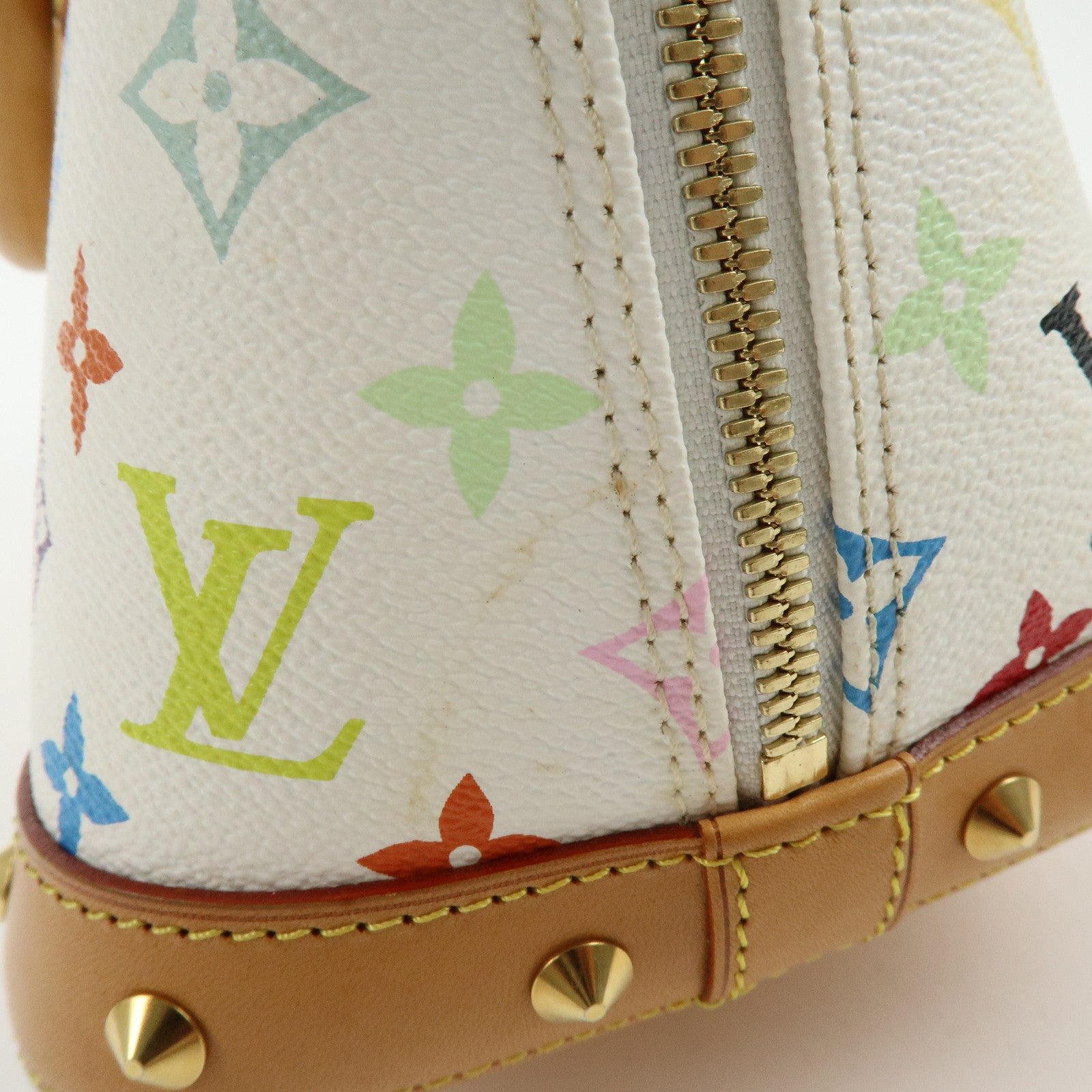 Louis Vuitton Monogram Multicolor Alma PM Hand Bag Blanc M92647