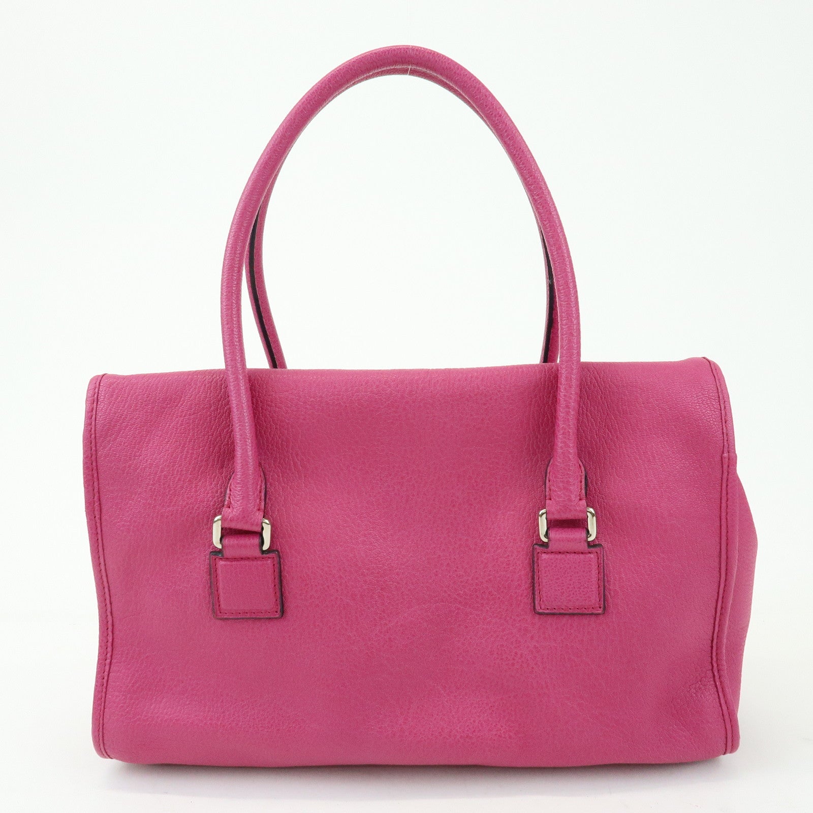 LOEWE Anagram Leather Hand Bag Shoulder Bag Mini Boston Bag Pink