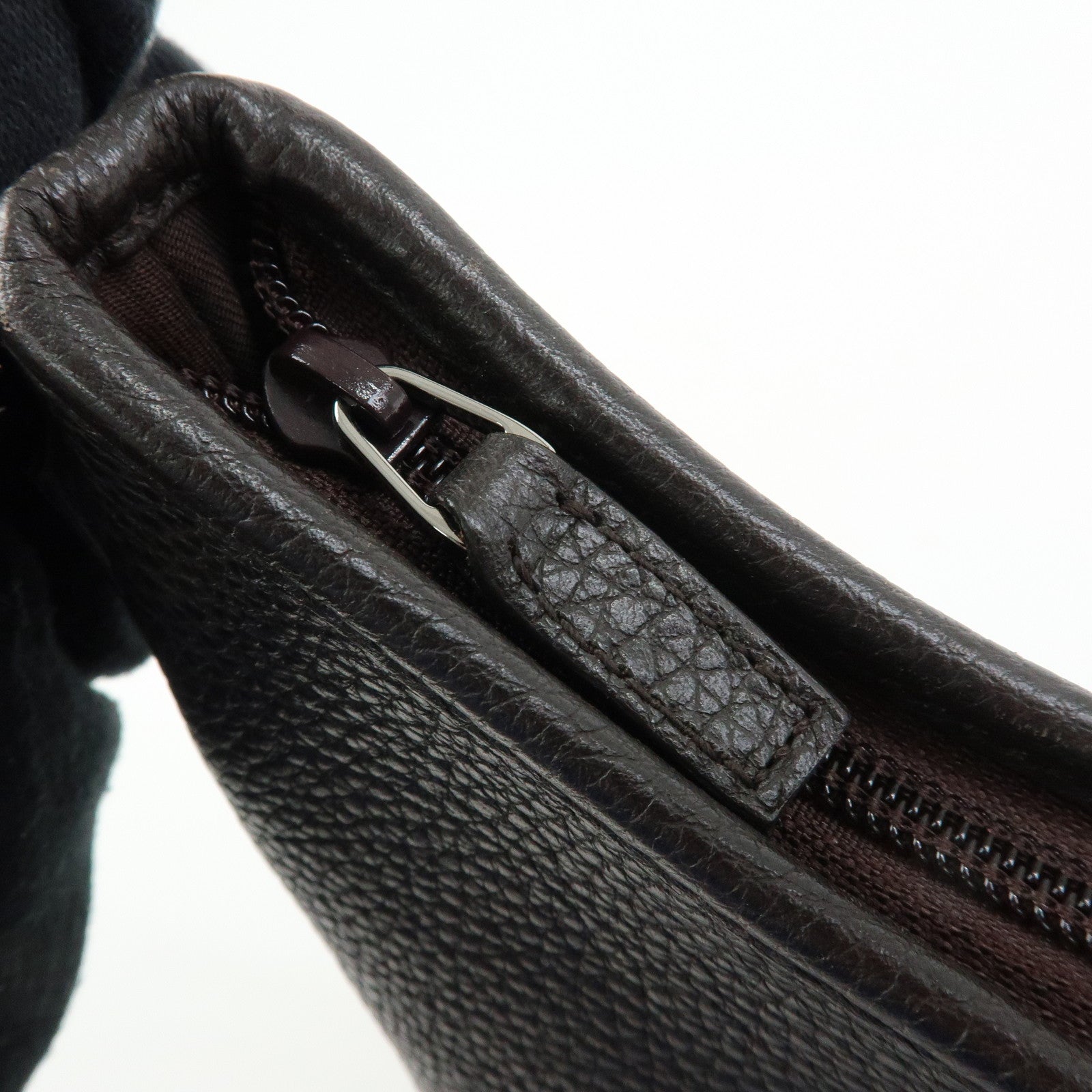 GUCCI Abbey Leather Shoulder Bag Hand Bag Black Silver 268637